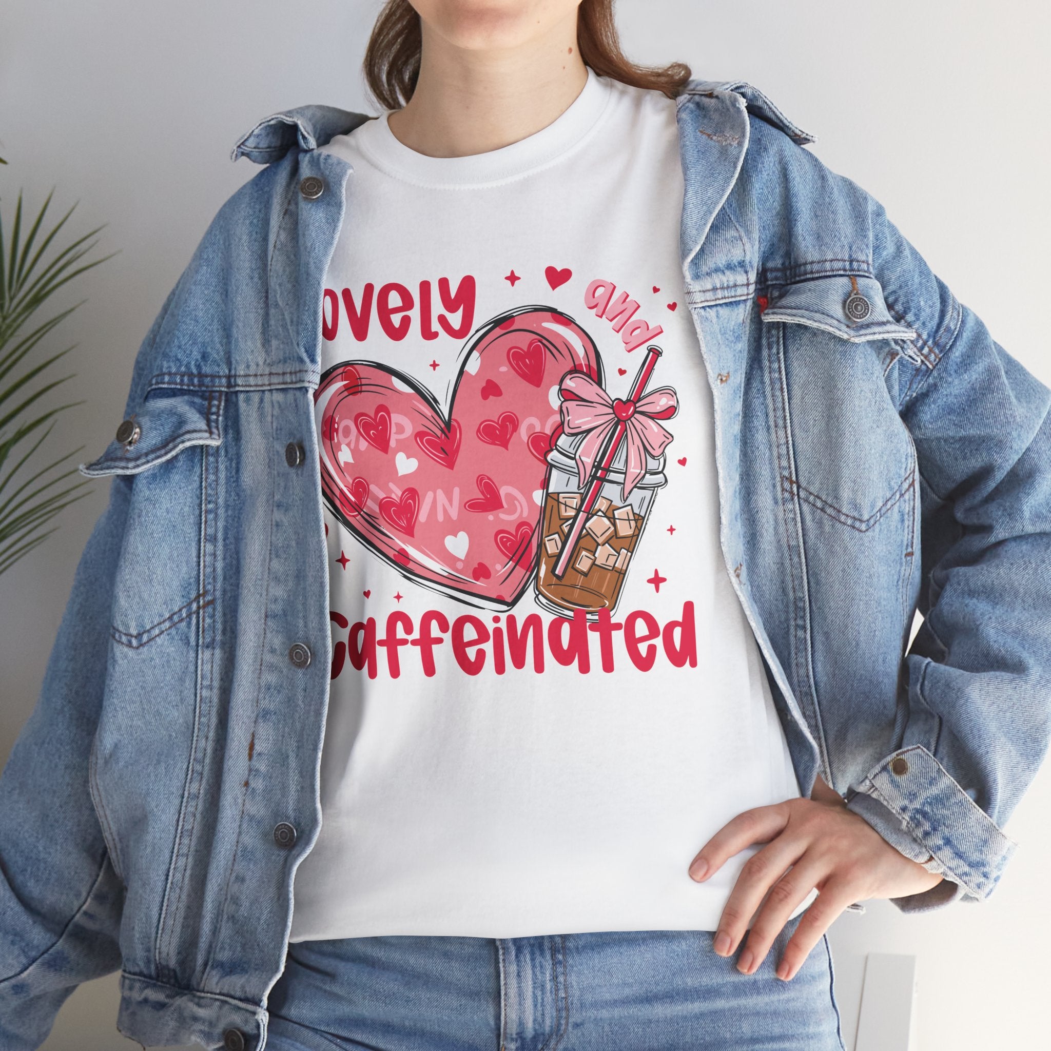 Lovely and Caffeinated T-Shirt — Valentine Coffee Heart Tee