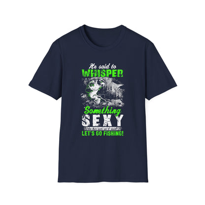Let's Go Fishing Unisex Softstyle T-Shirt - Perfect Gift for Fishing Enthusiasts