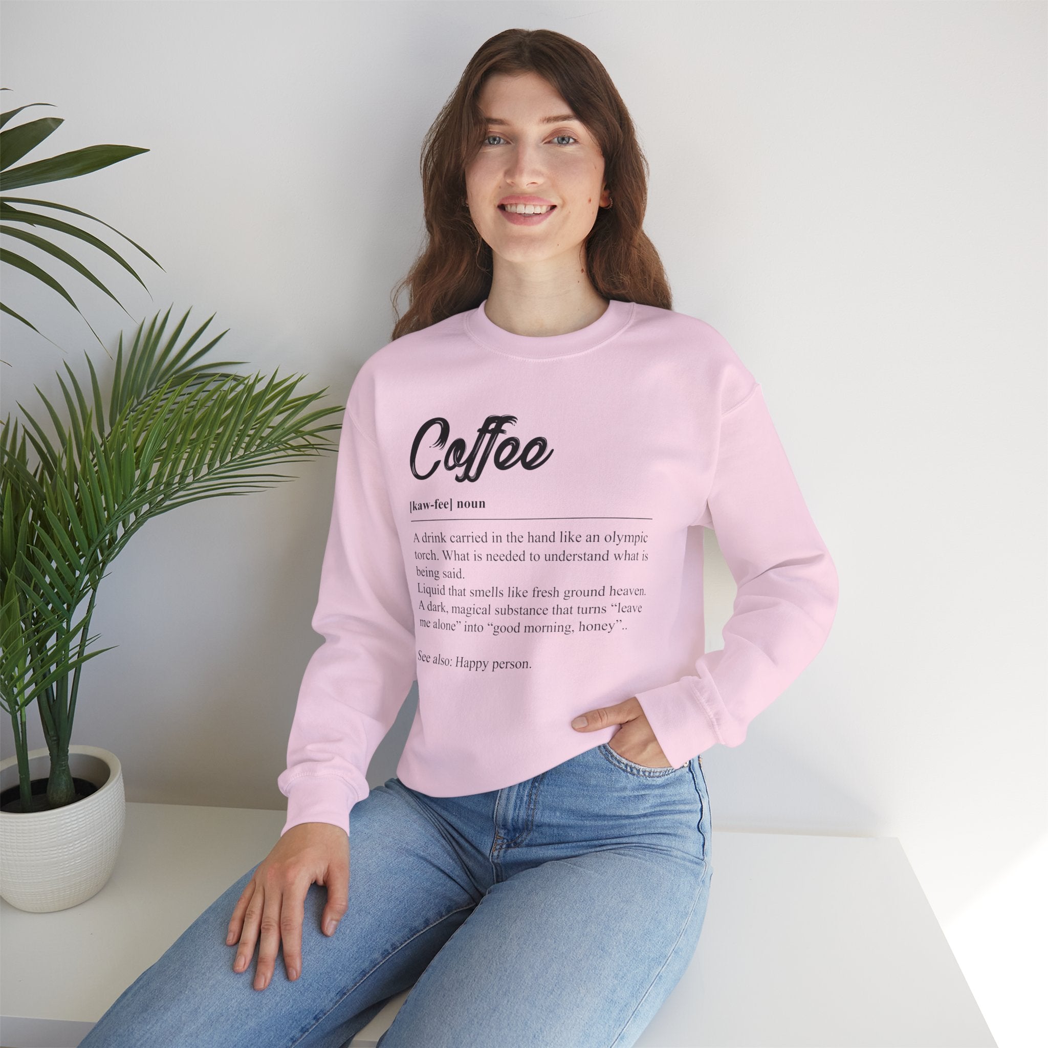 Coffee Definition Crewneck Sweatshirt — Cozy Coffee Lover Pullover