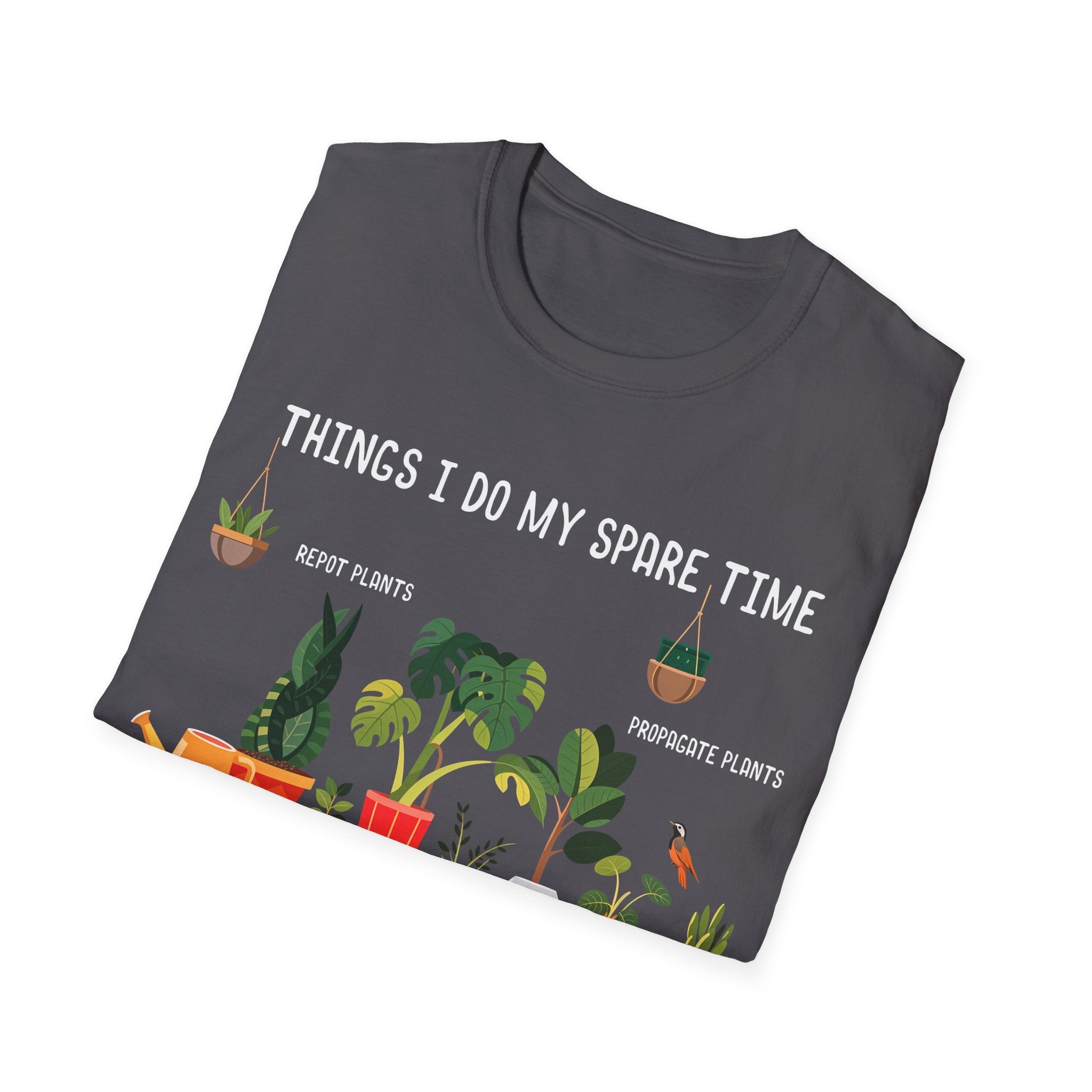 Gardening Passion Unisex Softstyle T-Shirt - "Things I Do My Spare Time" for Plant Lovers