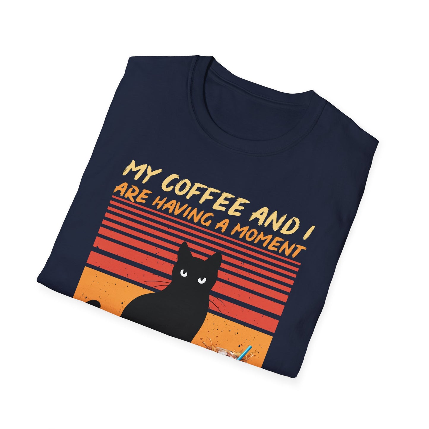 Vintage Cat Coffee T-Shirt | Funny Pet Lover Gift, Coffee Enthusiast Apparel, Casual Wear, Unisex Tee, Cat Mom Shirt