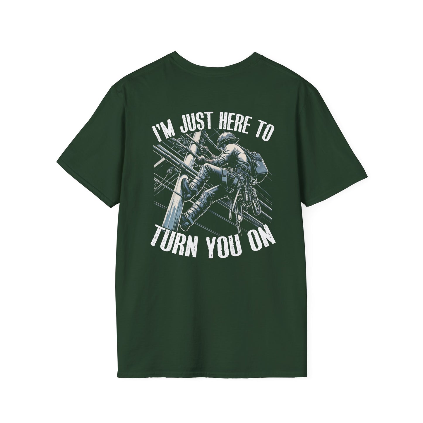 I'm Just Here to Turn you on Electrician T-shirt