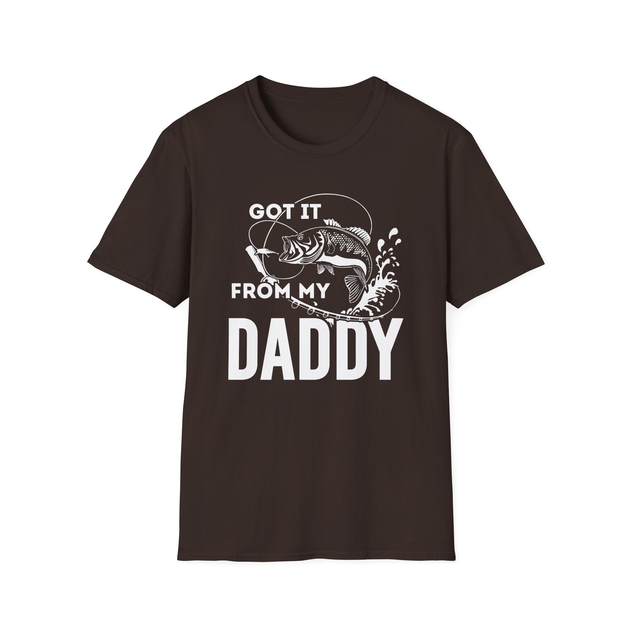 Fishing Dad Unisex Softstyle T-Shirt - "Got It From My Daddy" - Perfect Gift for Father's Day