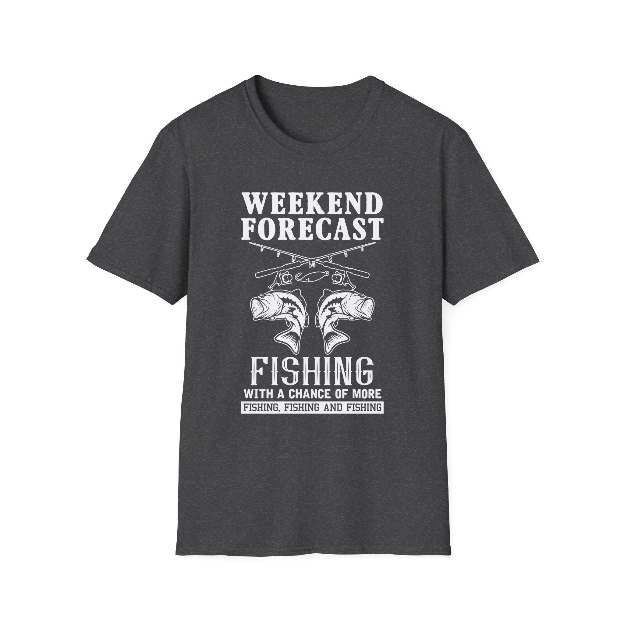 Fishing Weekend Forecast Unisex Softstyle T-Shirt