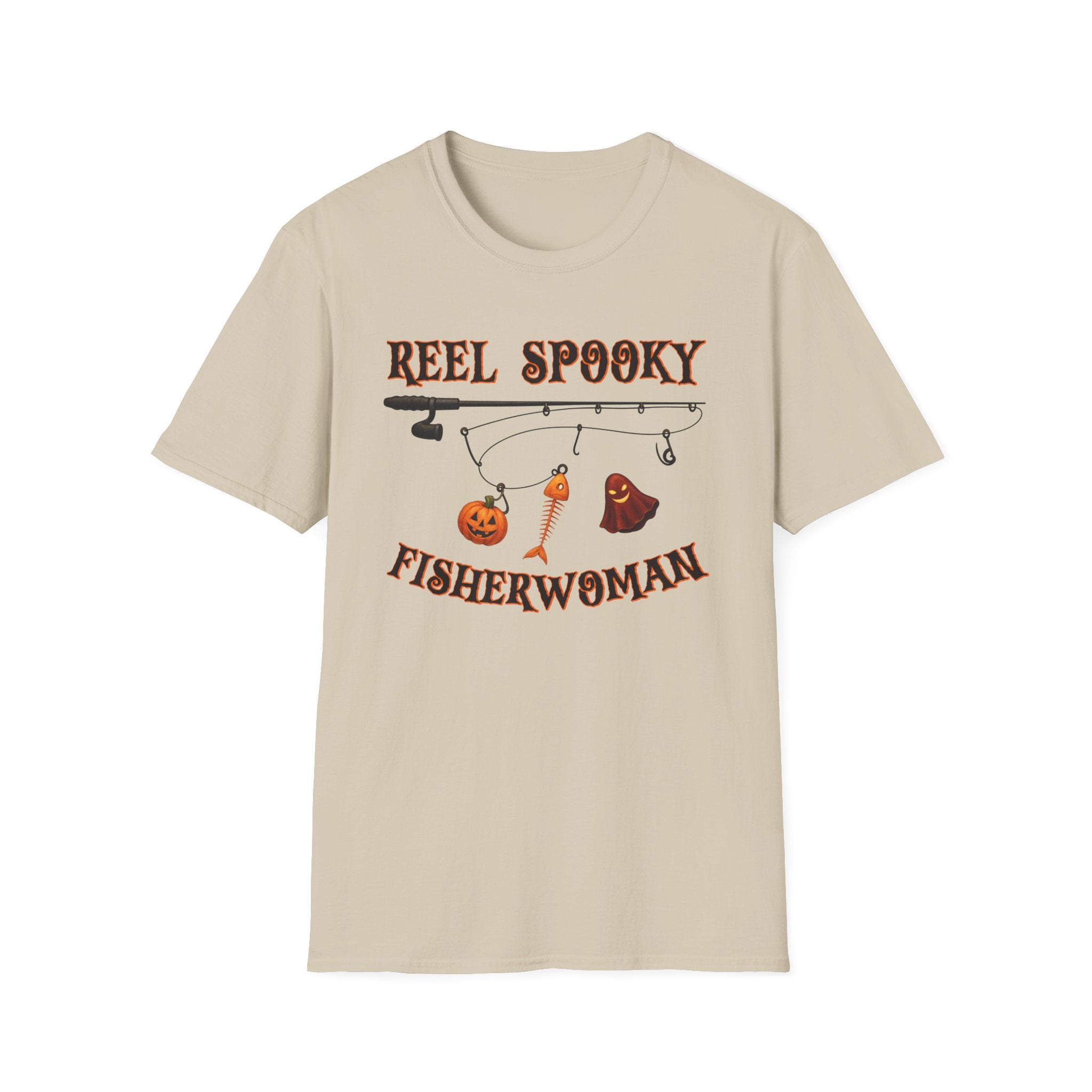 Reel Spooky Fisherwoman T-Shirt, Fishing Tee