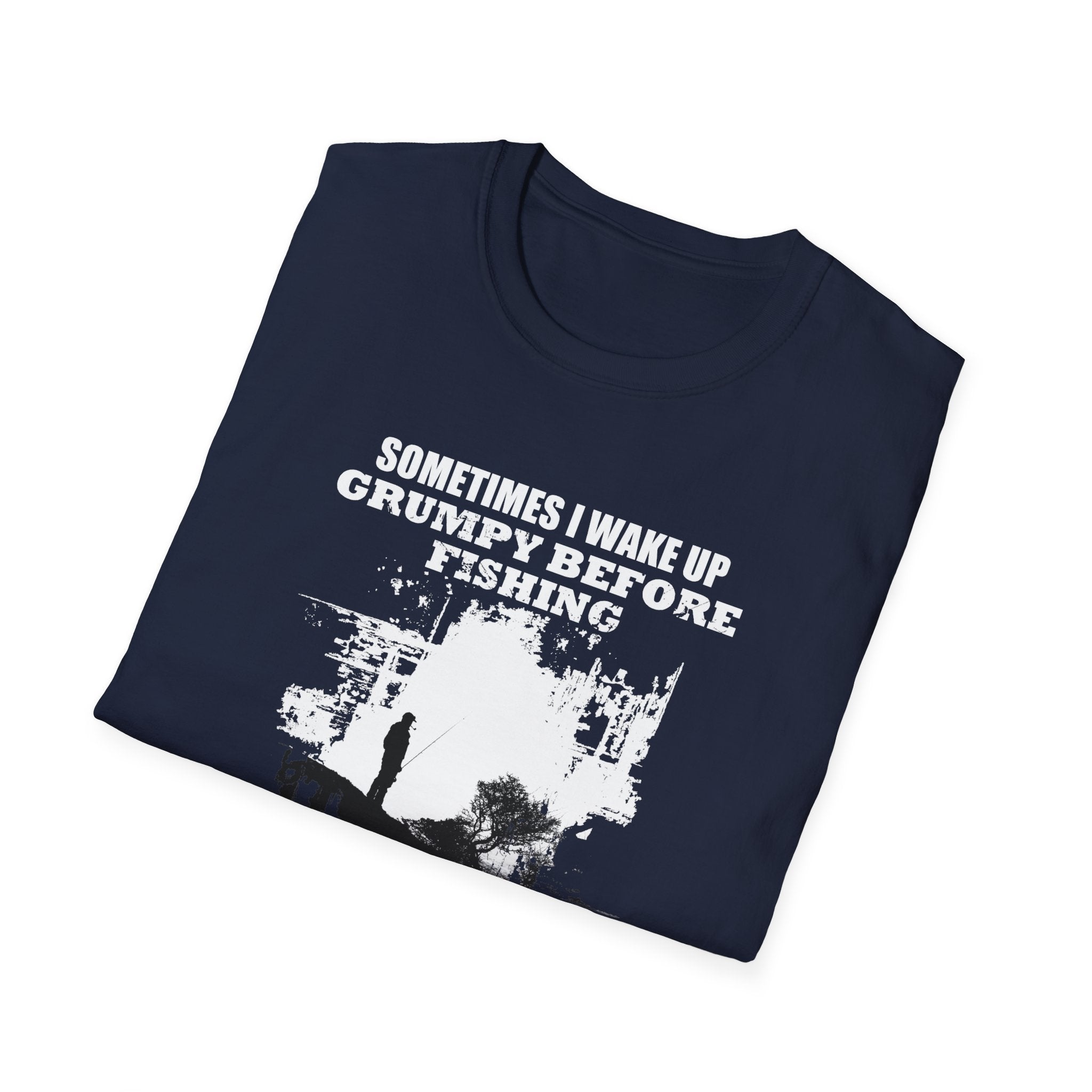 Grumpy Fisherman Unisex Softstyle T-Shirt - Funny Fishing Humor Tee