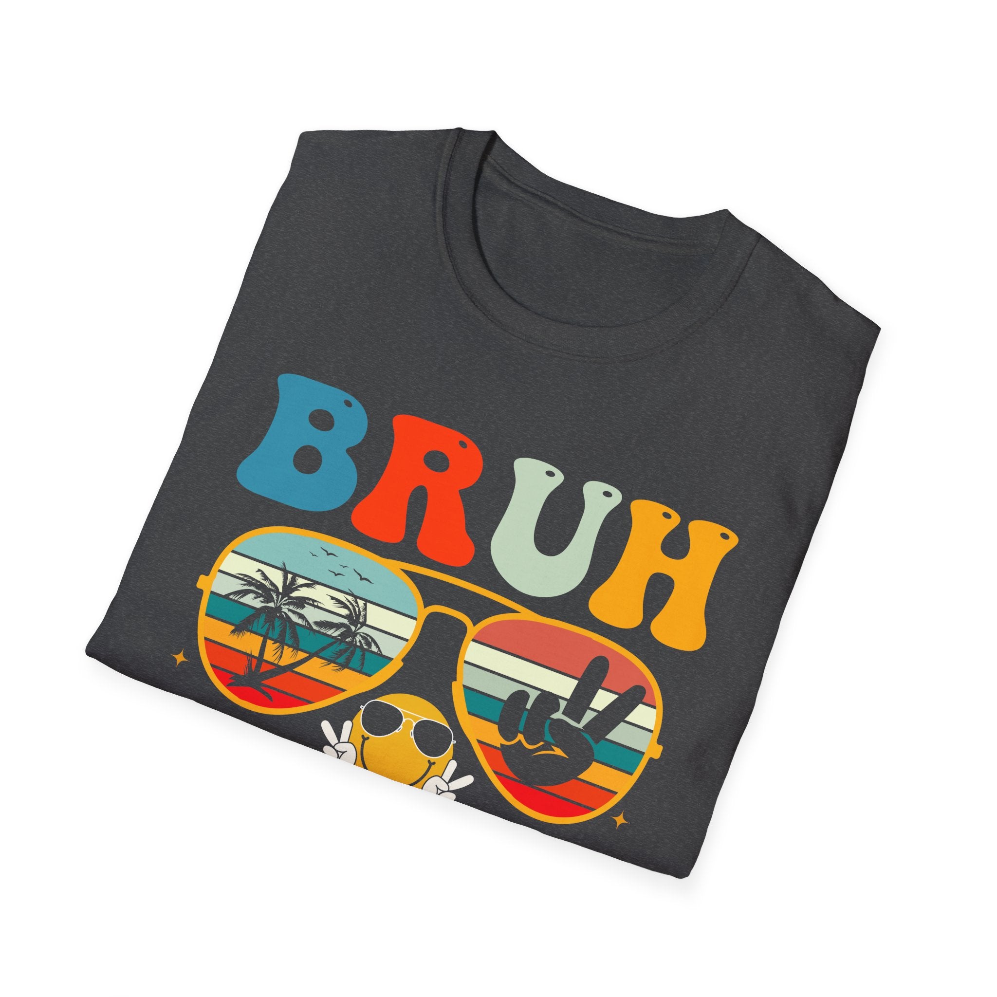 Retro Fun T-Shirt: 'Bruh We Back' Graphic Tee for Summer Vibes, Perfect for Casual Days, Festivals, or Gift Ideas
