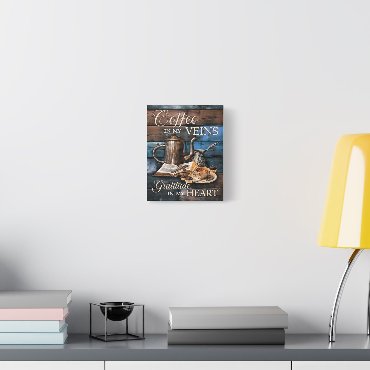 Coffee Themed Matte Canvas Wall Art, Rustic Coffee Lover Decor, Home Kitchen Artwork, Gift for Coffee Enthusiasts, Motivational Wall Decor