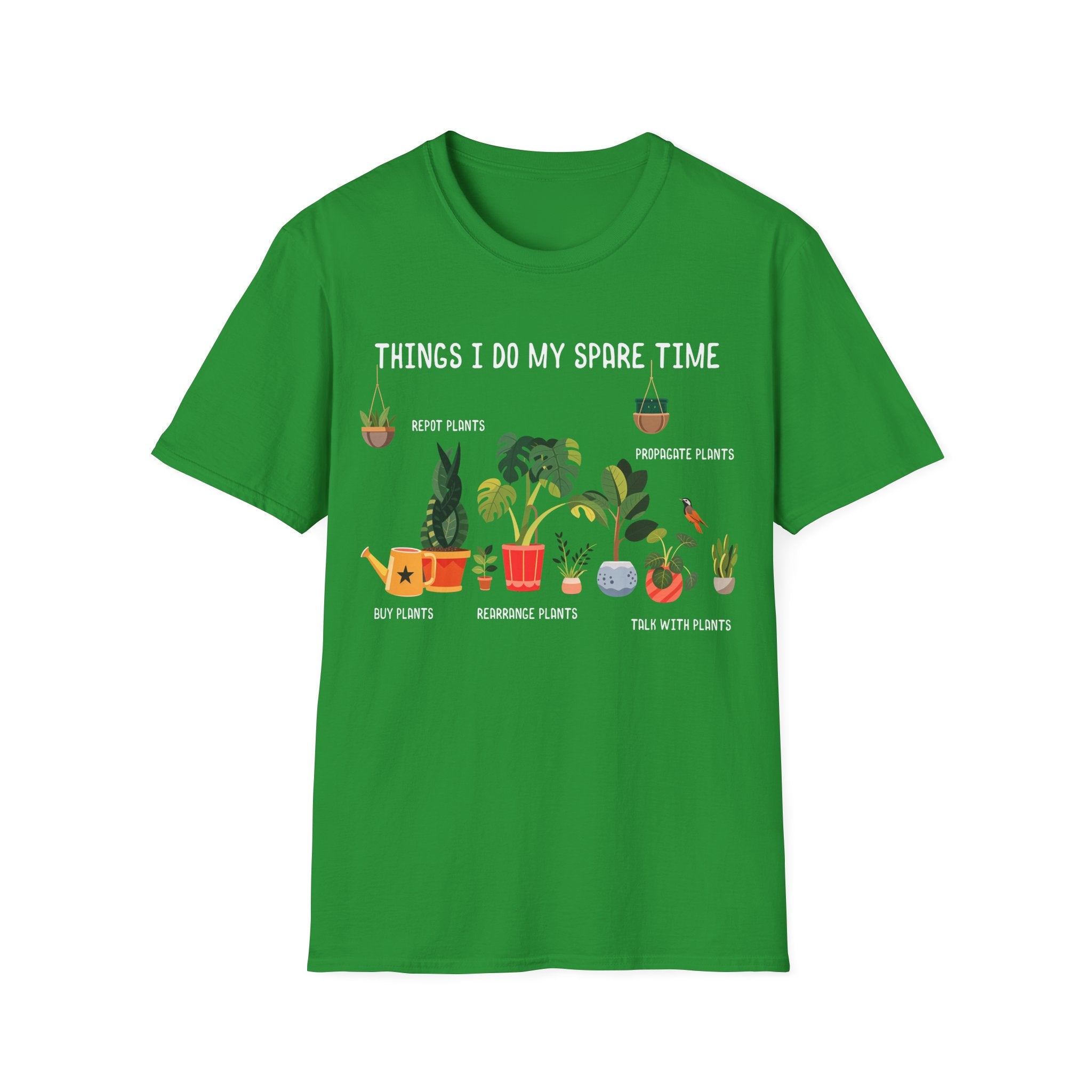 Gardening Passion Unisex Softstyle T-Shirt - "Things I Do My Spare Time" for Plant Lovers