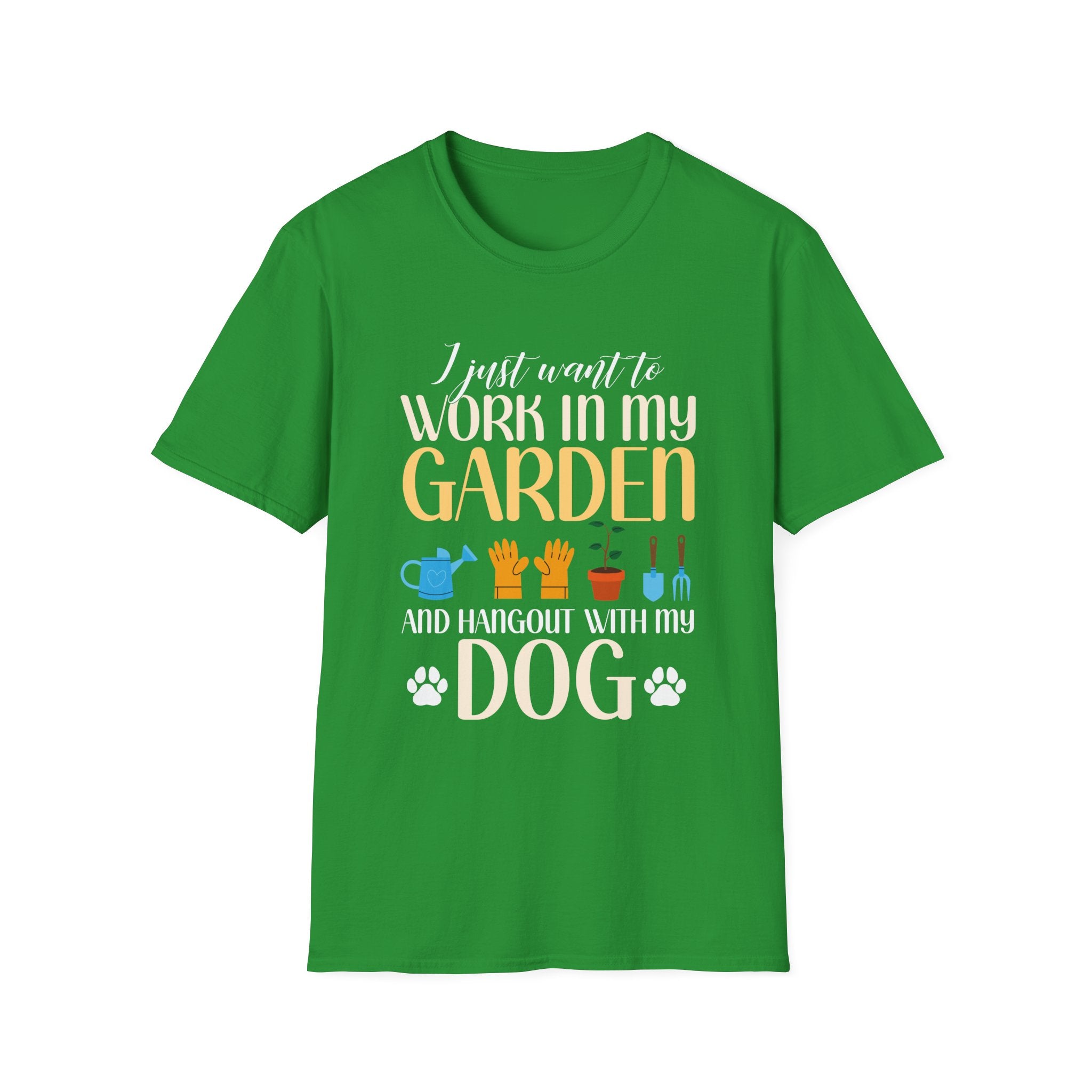 I Just Want To Work In My Garden And Hang Out With My Dogs T-Shirt