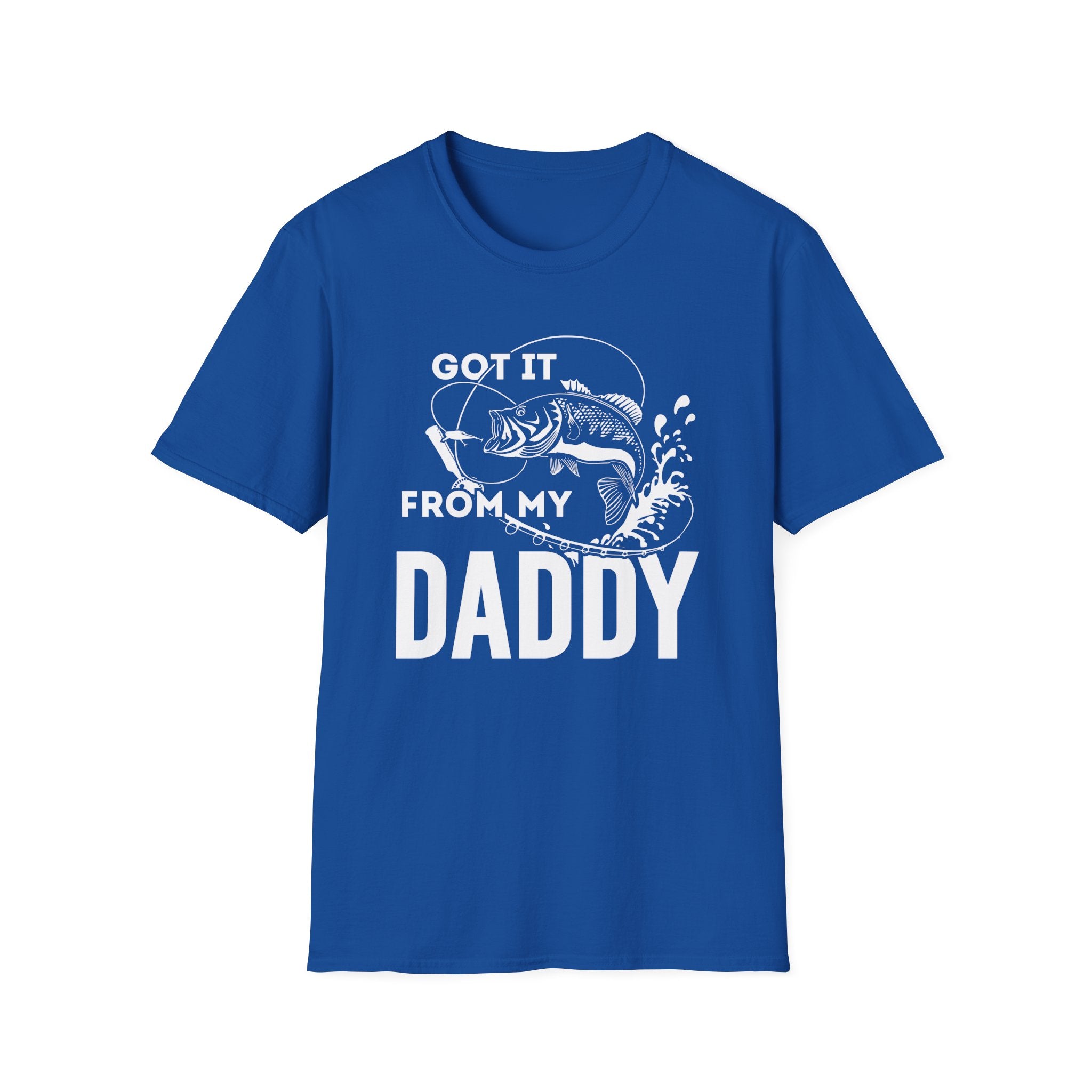 Fishing Dad Unisex Softstyle T-Shirt - "Got It From My Daddy" - Perfect Gift for Father's Day