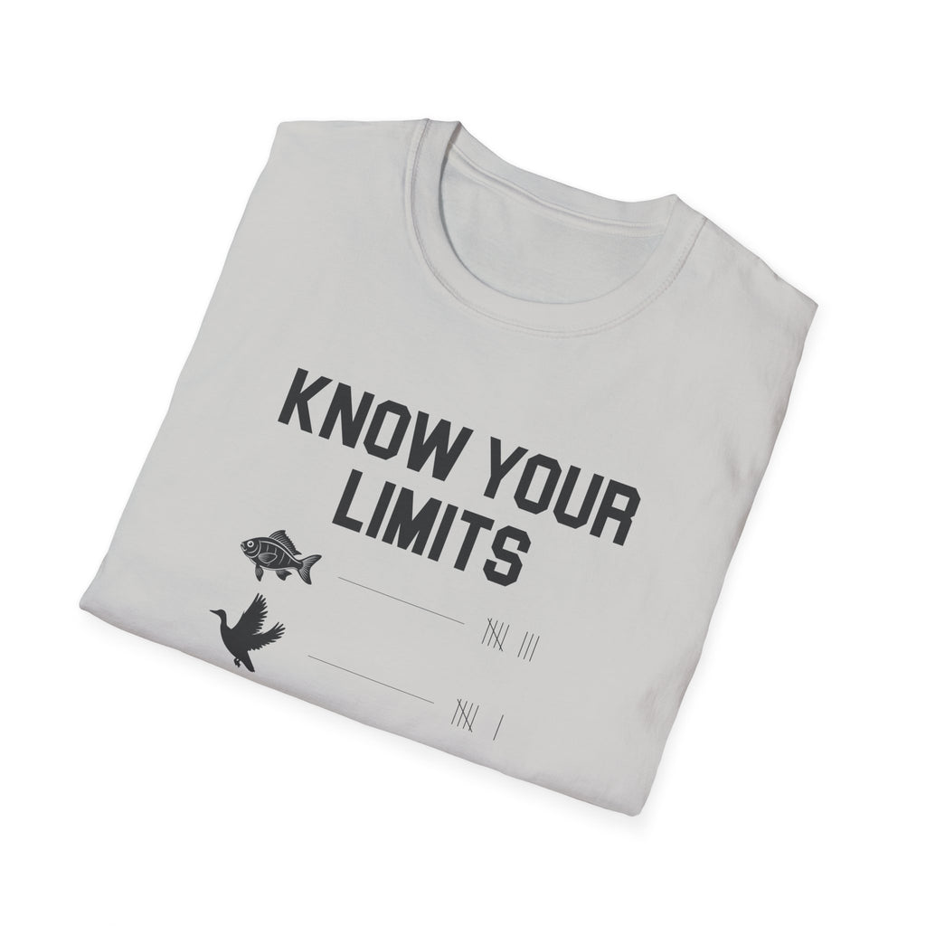 Unisex Softstyle T-Shirt - Know Your Limits | Motivational Tee, Gift for Nature Lovers, Inspirational Attire, Outdoor Adventure Shirt