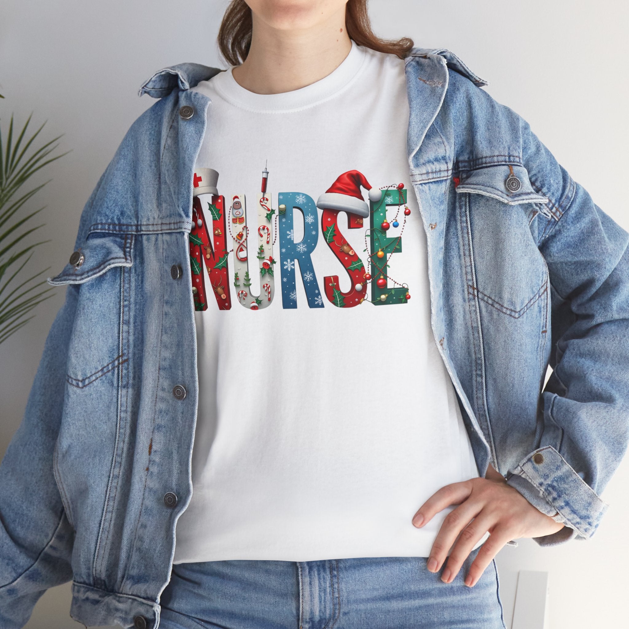 Nurse Tee – Festive Holiday Scrub-Inspired Nurse Shirt