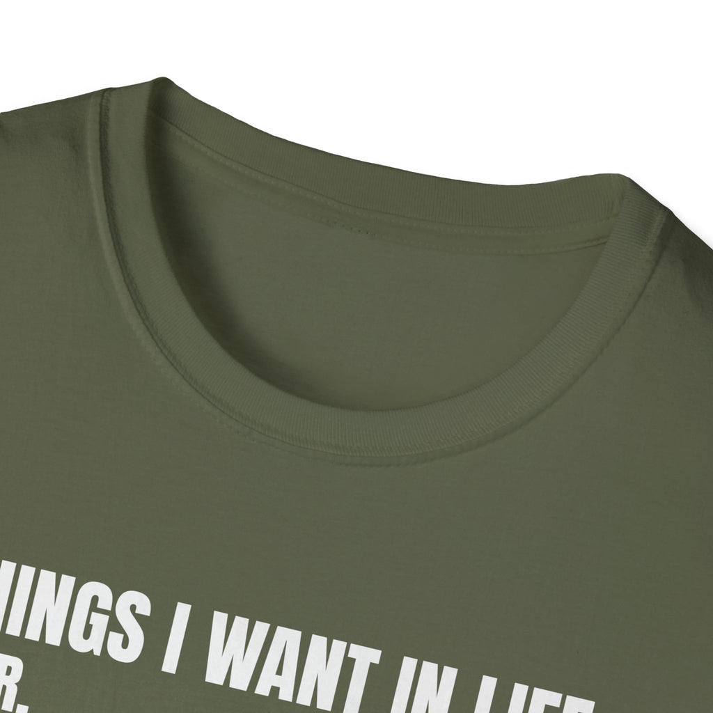 Hunting Life Unisex Softstyle T-Shirt - 8 Things I Want in Life Design