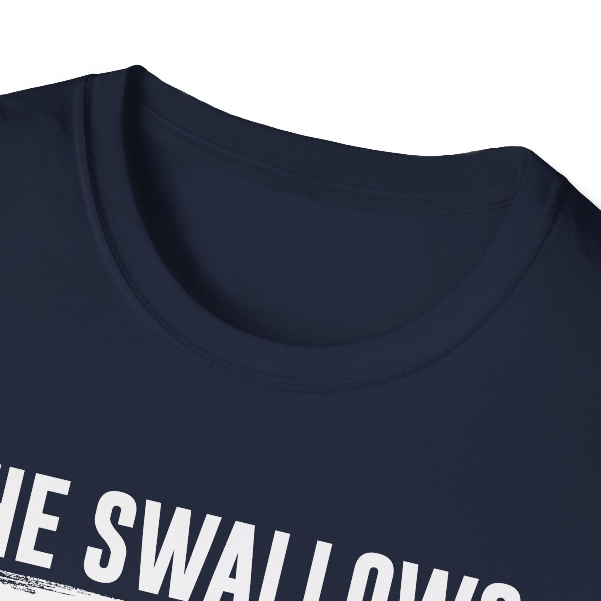 Funny Fishing T-Shirt - "She Swallows Every Time" Unisex Softstyle Tee