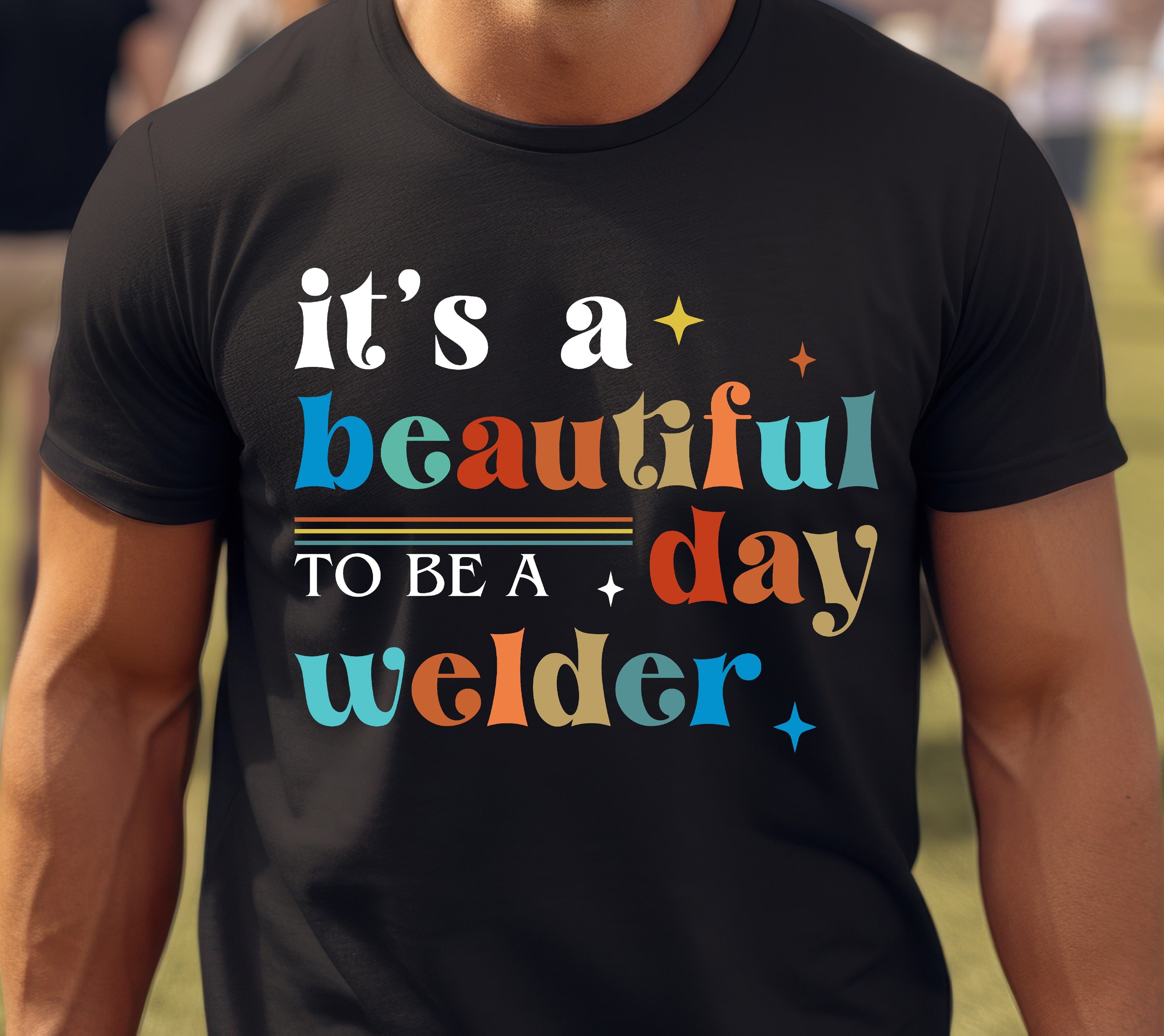 Beautiful Day Welder Unisex Softstyle T-Shirt - Perfect Gift for Welding Enthusiasts