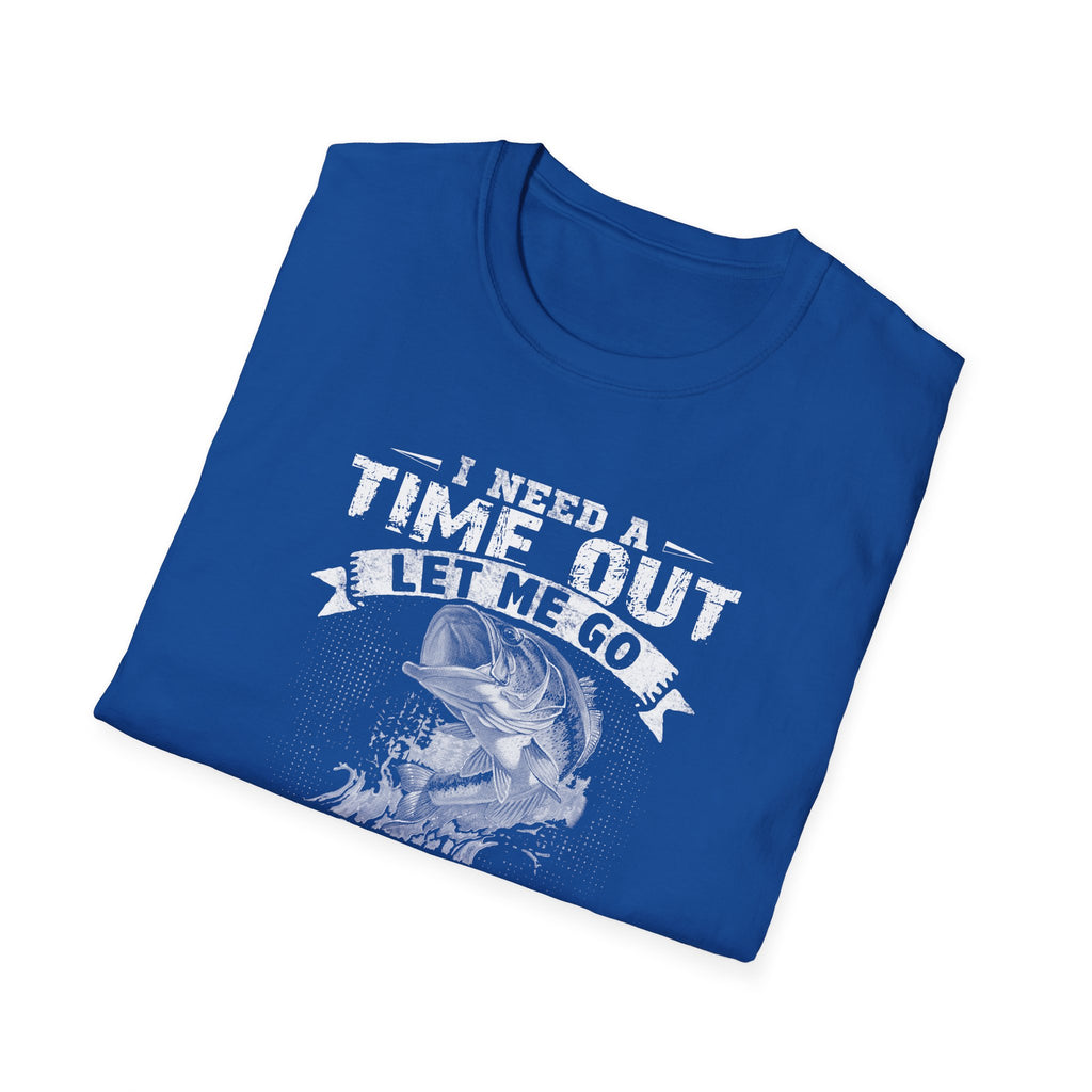 Funny Fishing T-Shirt – "I Need a Time Out, Let Me Go Fishing"