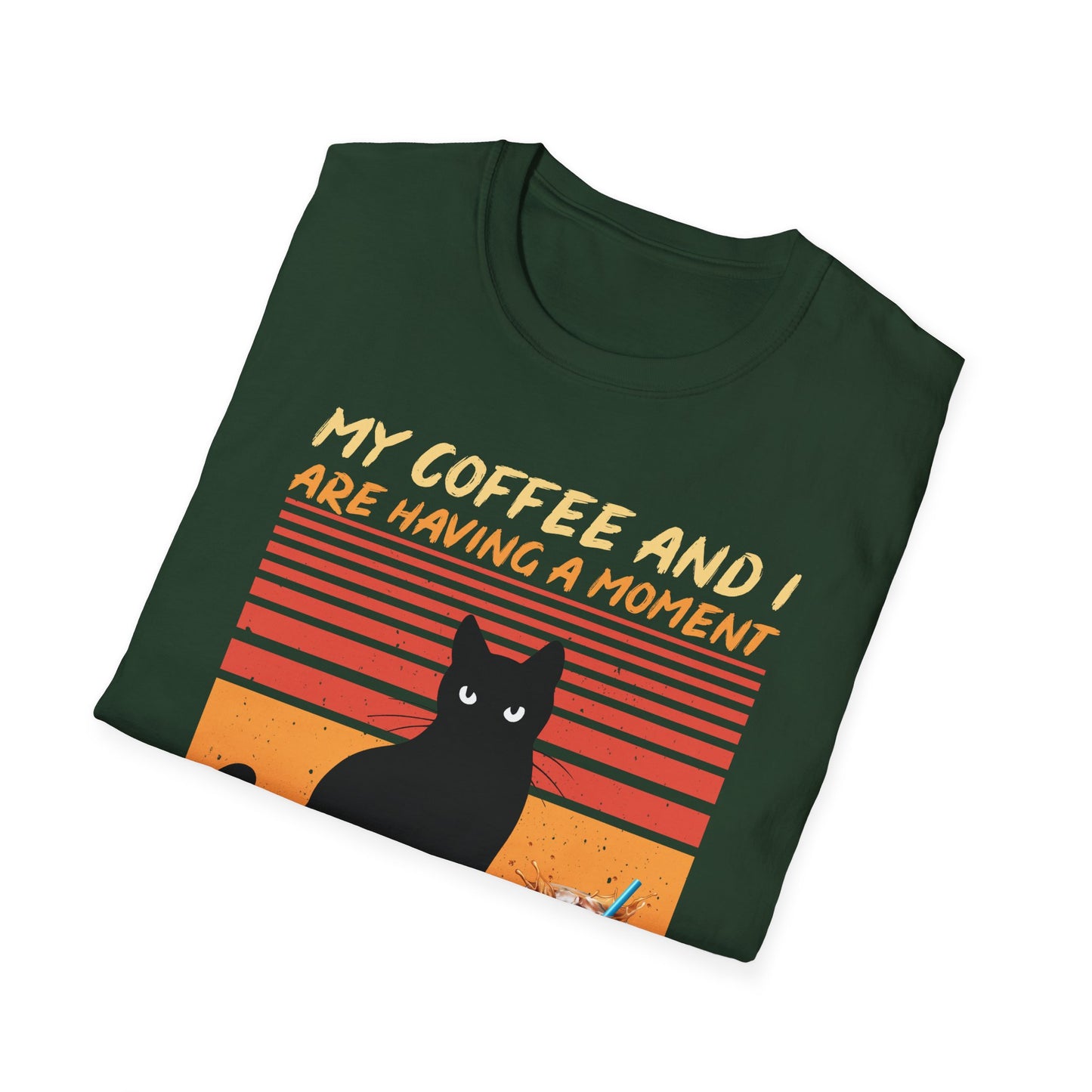 Vintage Cat Coffee T-Shirt | Funny Pet Lover Gift, Coffee Enthusiast Apparel, Casual Wear, Unisex Tee, Cat Mom Shirt