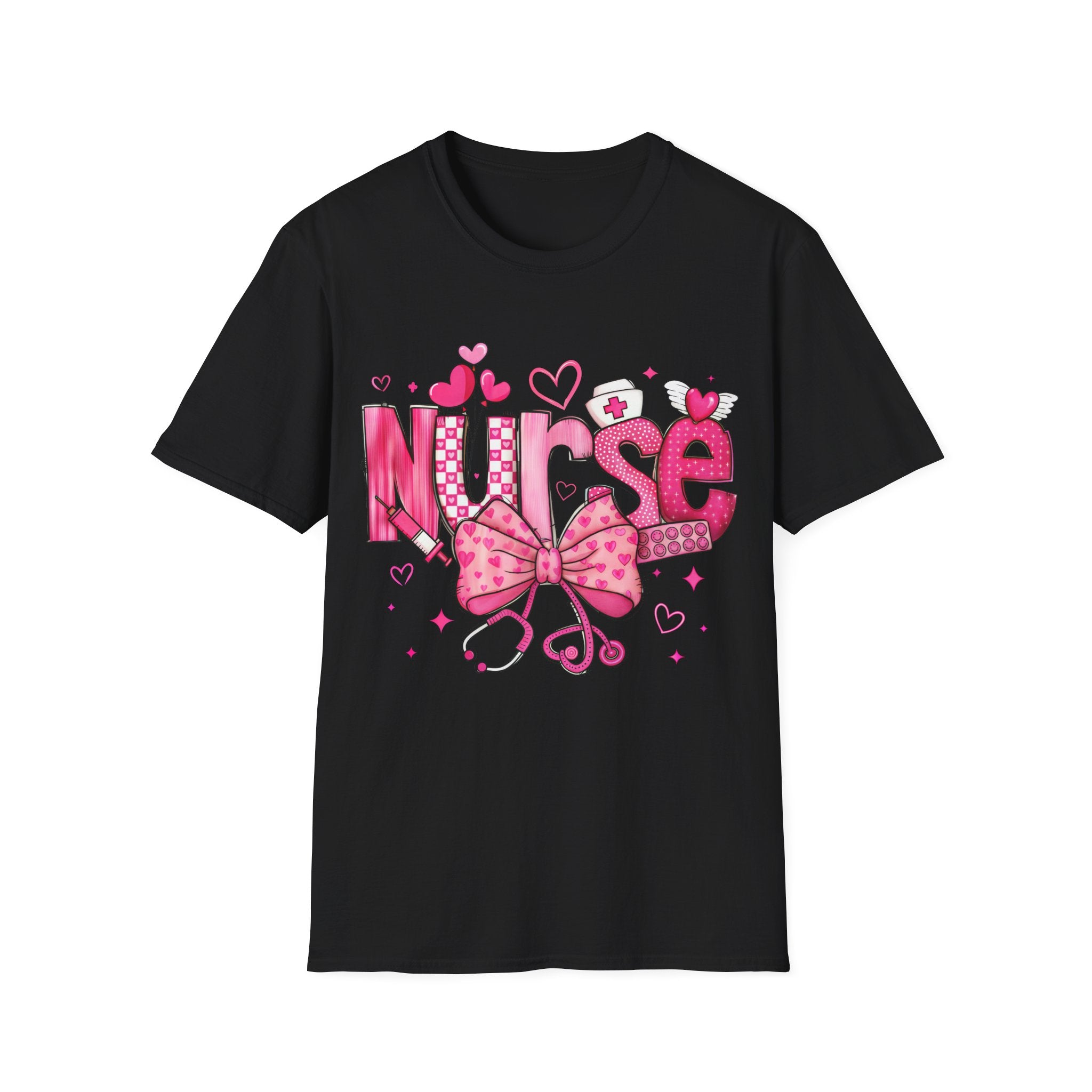 Cute Nurse T-Shirt with Bow Design - Perfect Gift for Healthcare Heroes