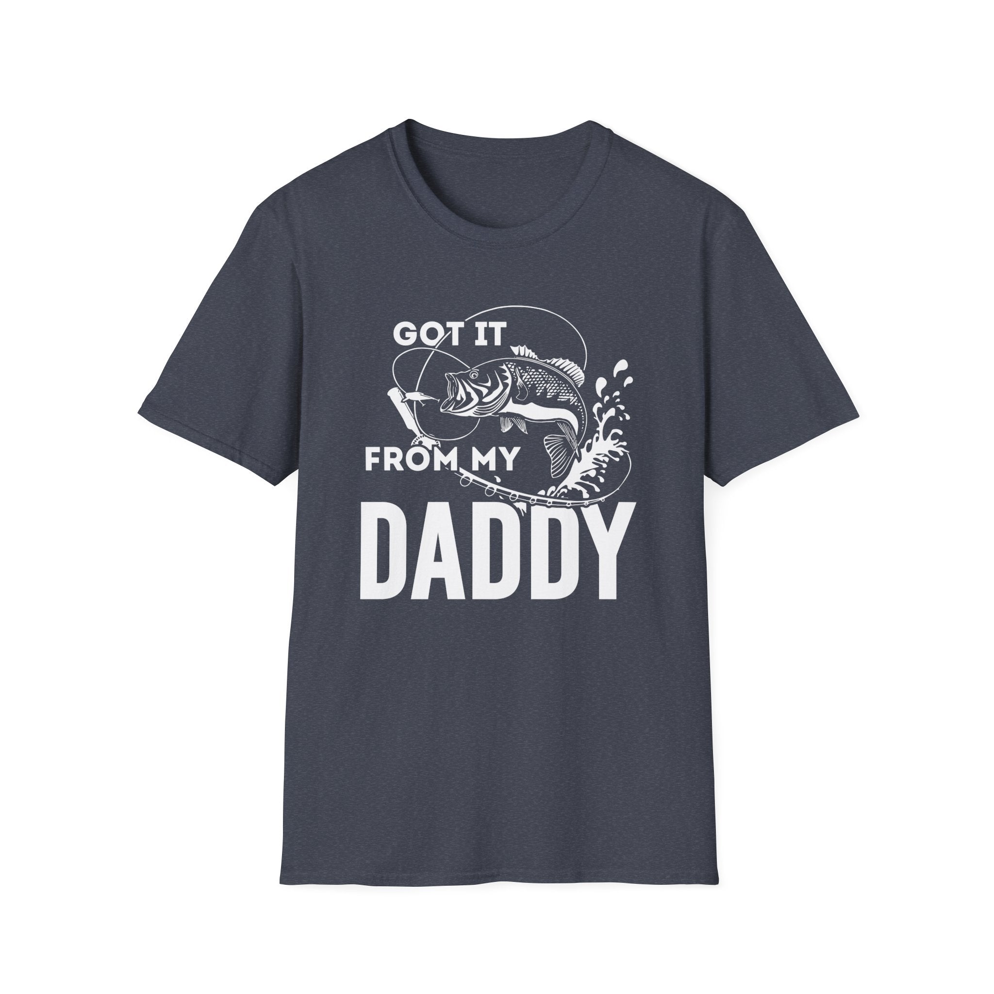 Fishing Dad Unisex Softstyle T-Shirt - "Got It From My Daddy" - Perfect Gift for Father's Day
