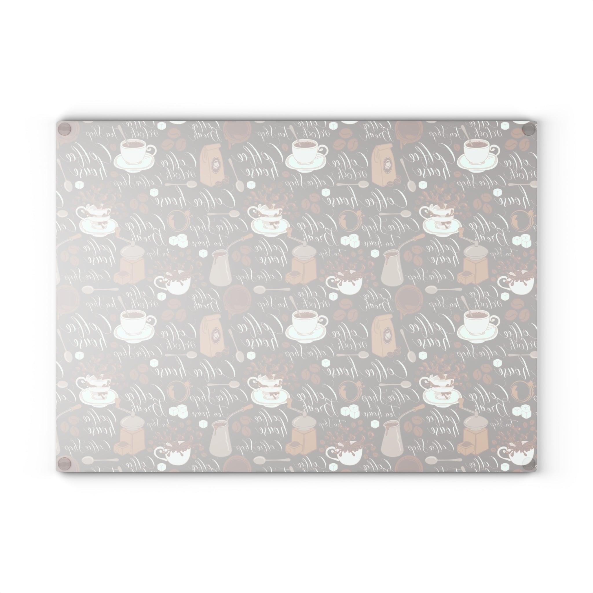 Coffee Lover's Glass Cutting Board | Kitchen Decor, Unique Gift, Home Cooking, Coffee-Themed Kitchenware, Modern Cooking Accessory