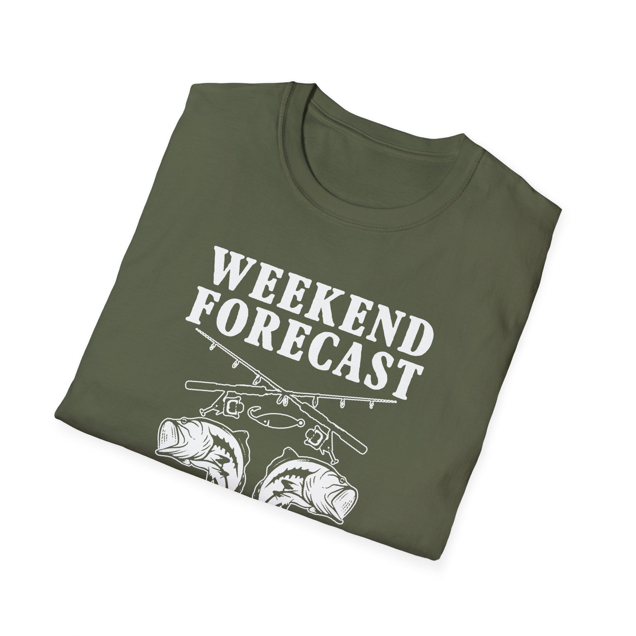 Fishing Weekend Forecast Unisex Softstyle T-Shirt
