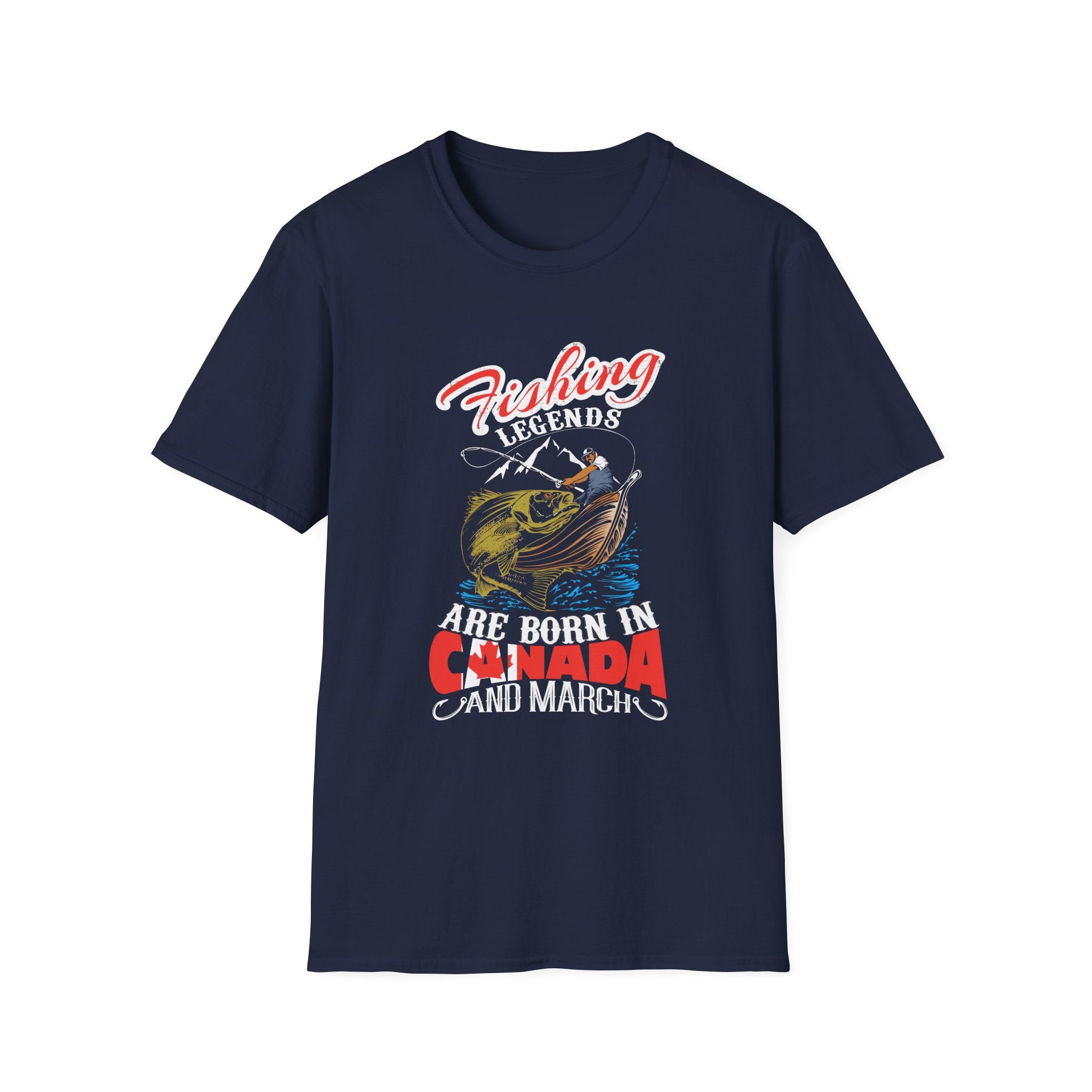 Fishing Legends T-Shirt - Born in Canada (March)