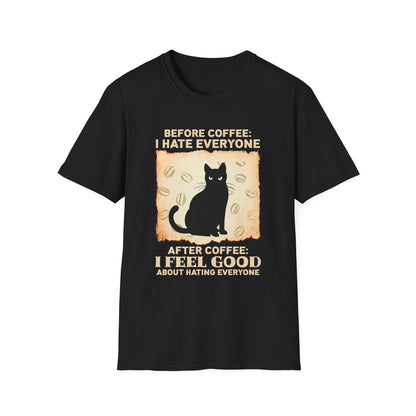 Coffee Lover Unisex T-Shirt - Before Coffee I Hate Everyone