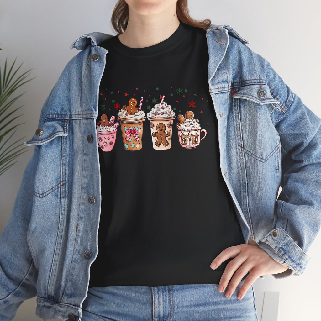 Hot Cocoa T-Shirt — Cute Holiday Mug & Gingerbread Latte Design
