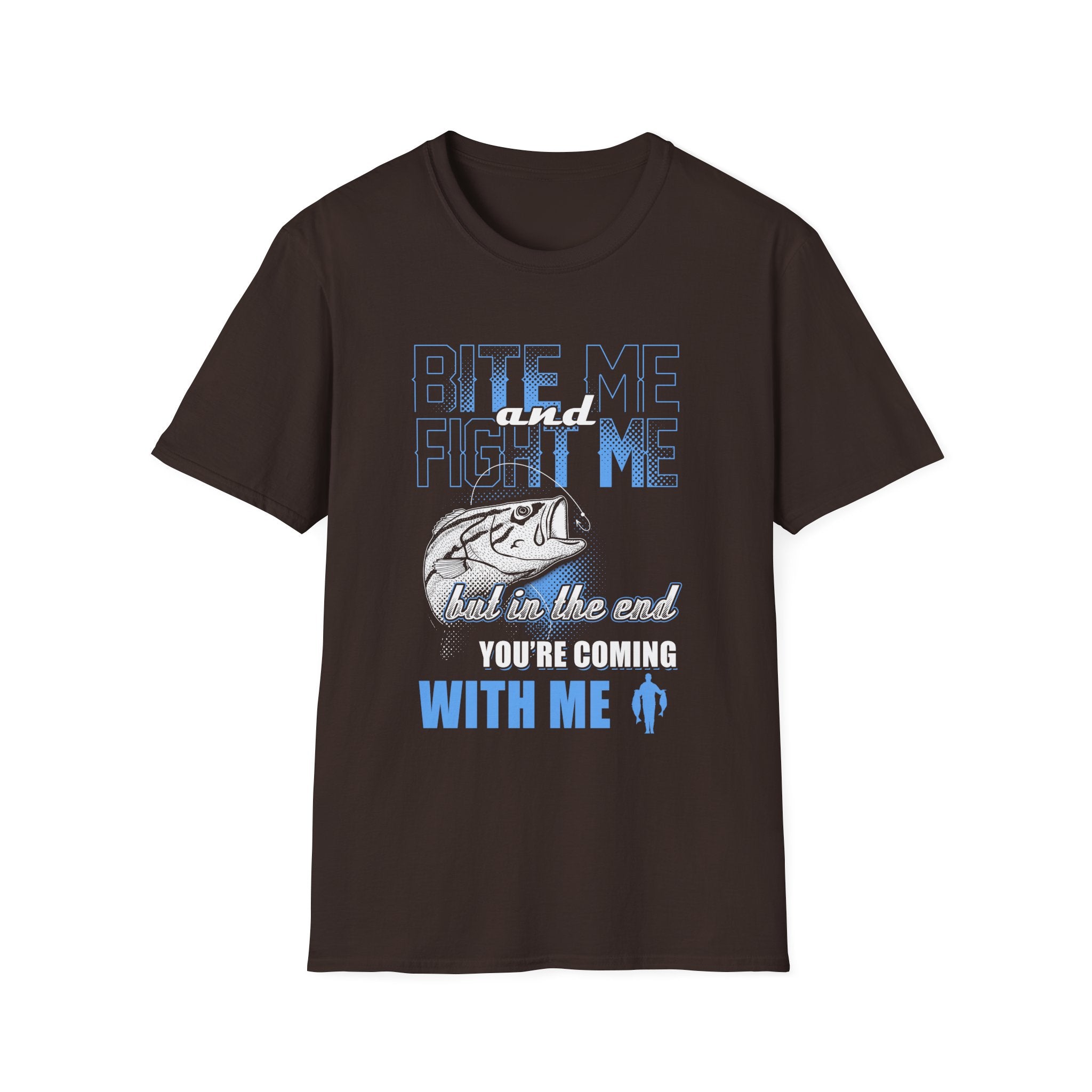 Unisex Softstyle T-Shirt - Bite Me and Fight Me Fishing Shirt