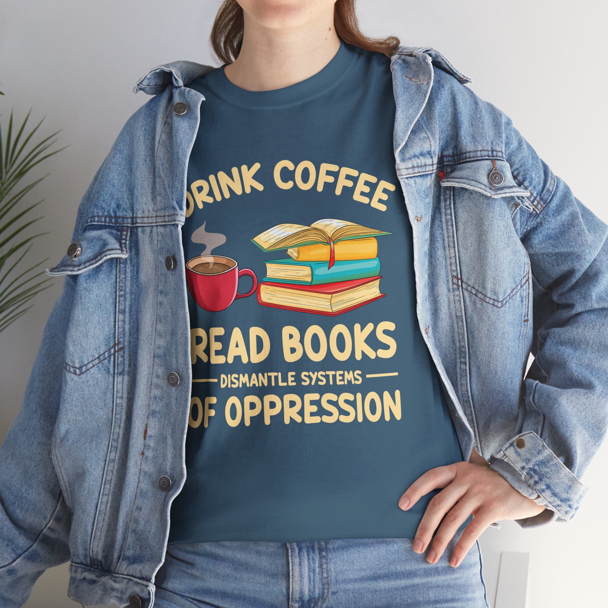 Book Lover T-Shirt — Drink Coffee, Read Books Tee