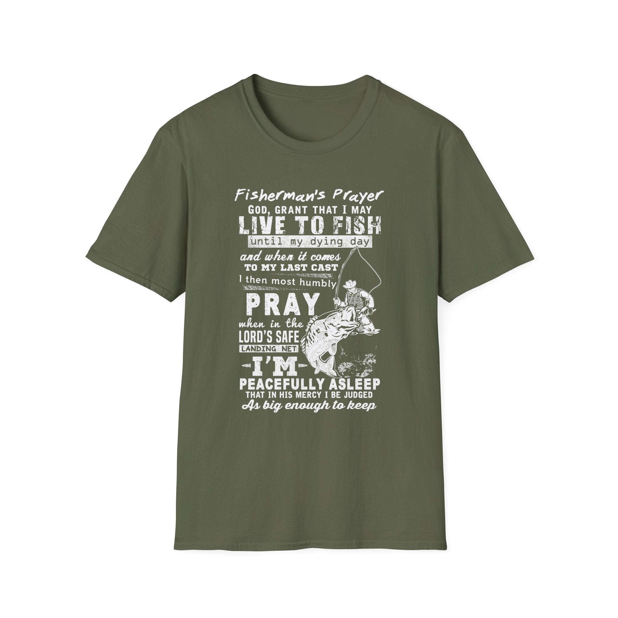 Fisherman's Prayer Unisex Softstyle T-Shirt - For Outdoor Lovers & Anglers