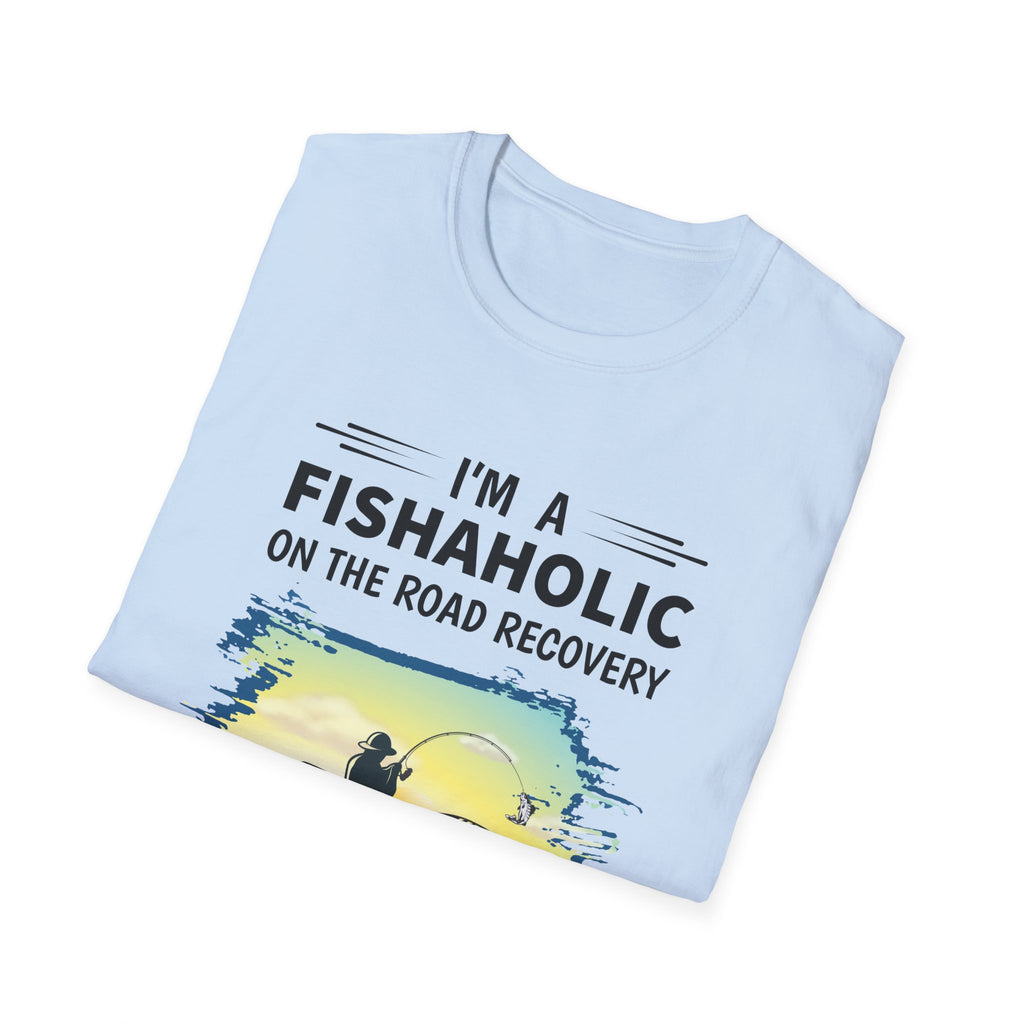 Funny Fishing T-Shirt - 'I'm a Fishaholic on the Road to Recovery'