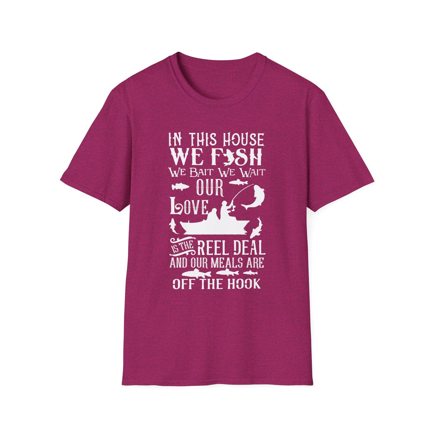 Fishing Love Unisex Softstyle T-Shirt - Perfect Gift for Fishermen