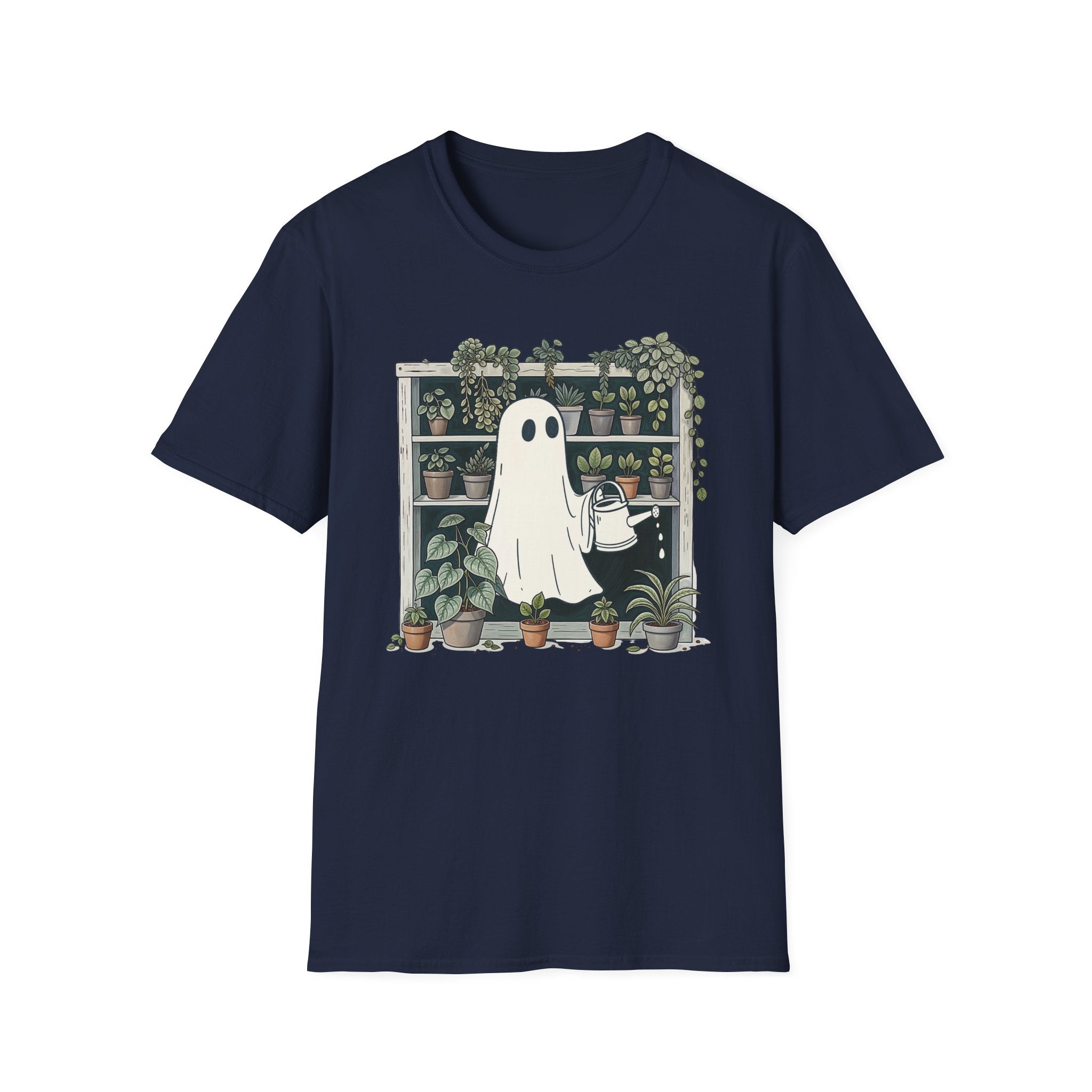 Ghost Plant Lover T-Shirt, Cute Tee, Gardening Ghost Shirt, Unisex Graphic Tee, Perfect for Plant Parents & Fall Occasion