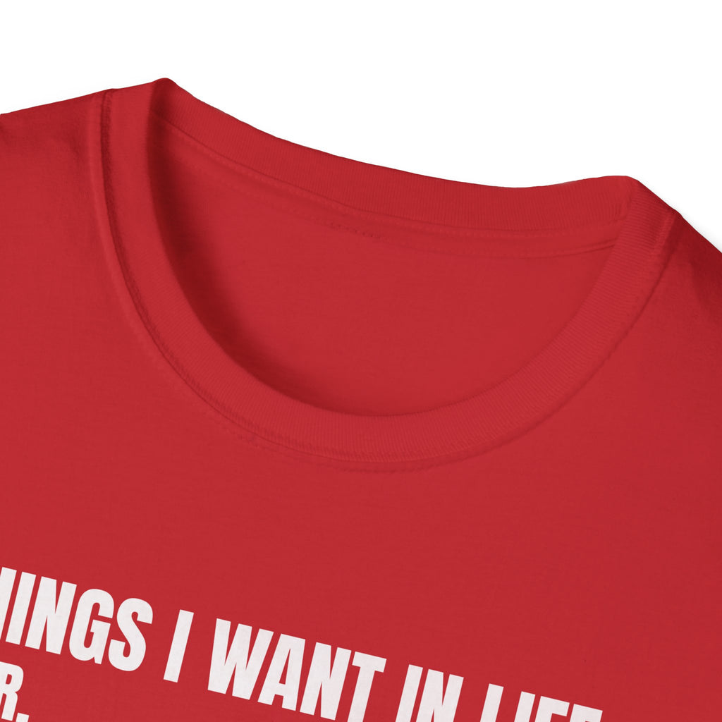 Hunting Life Unisex Softstyle T-Shirt - 8 Things I Want in Life Design