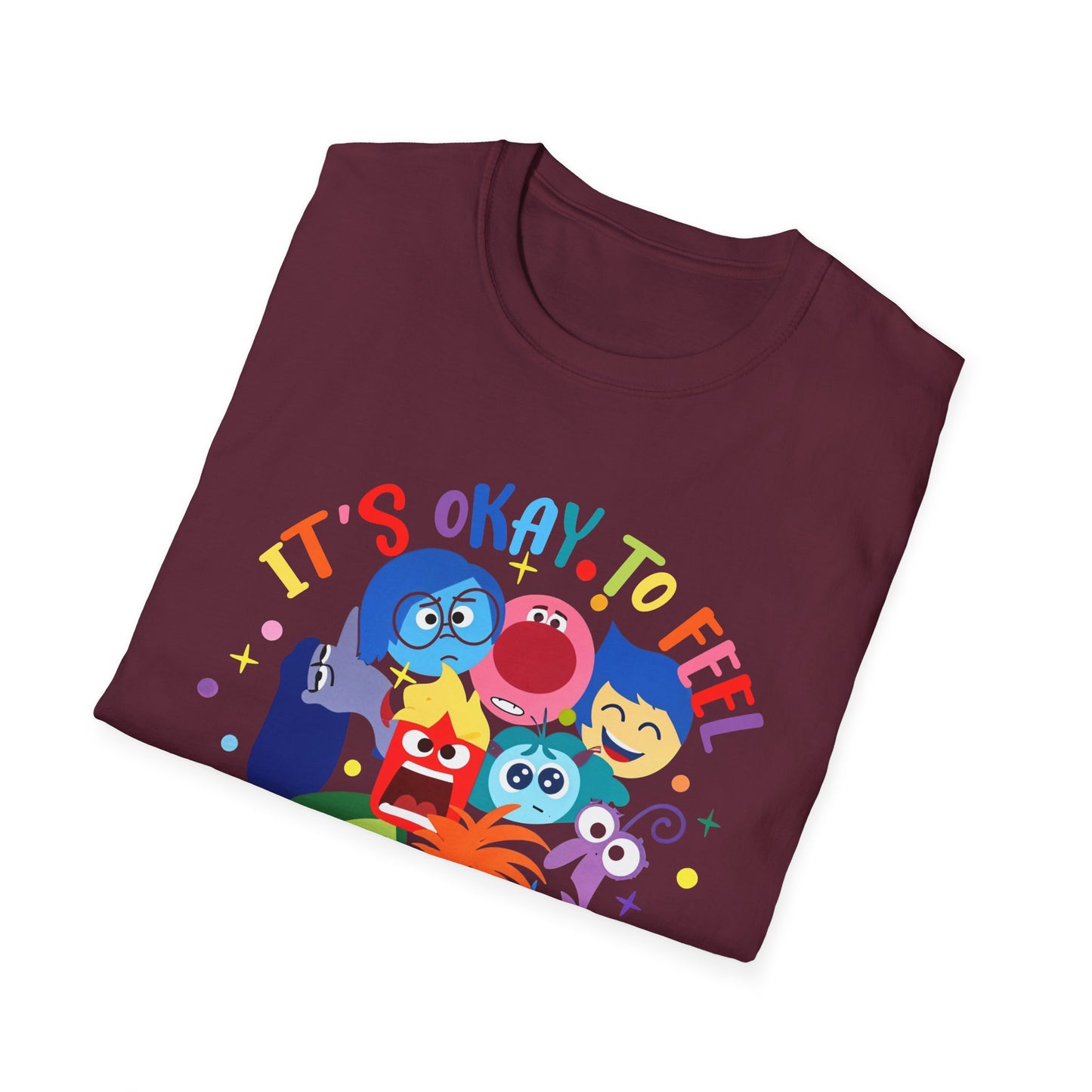 Emotional Expression T-Shirt - It's Okay to Feel, Feelings Tee, Comfortable Graphic Top, Gift for Self-Care, Mental Health Awareness