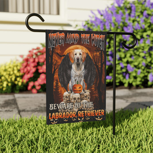 Halloween Garden Banner, Spooky Outdoor Decor, Dog Lover Gift, Fall Home Decoration, Labrador Retriever Theme