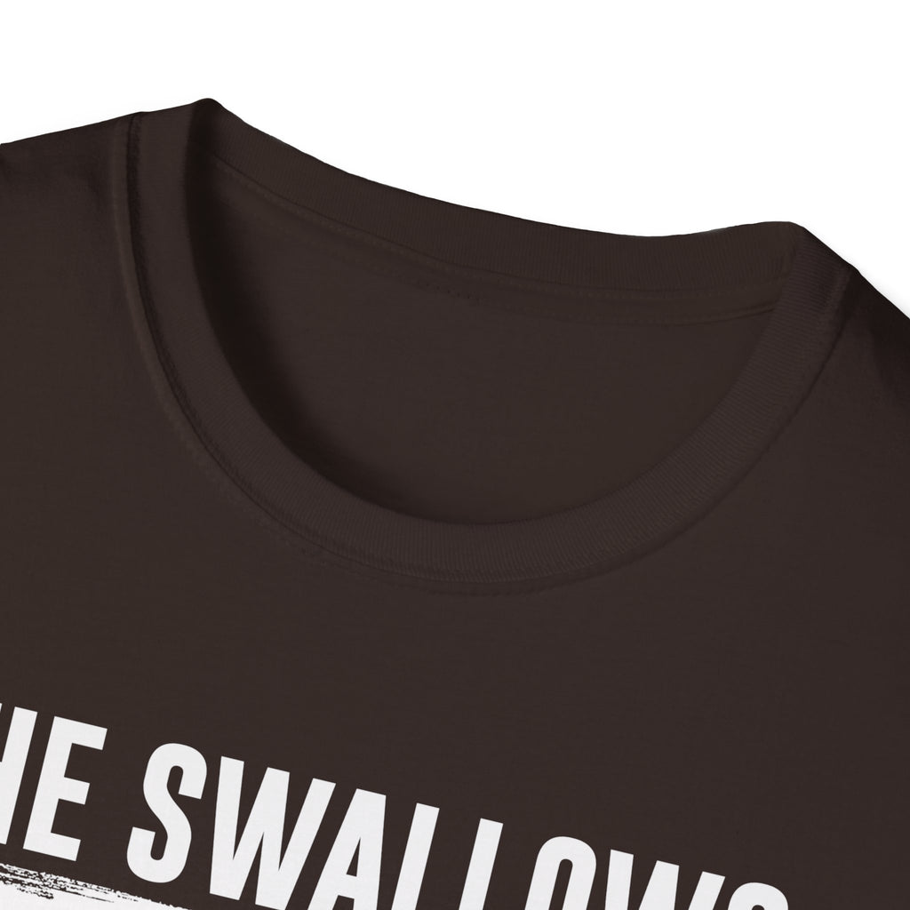 Funny Fishing T-Shirt - "She Swallows Every Time" Unisex Softstyle Tee