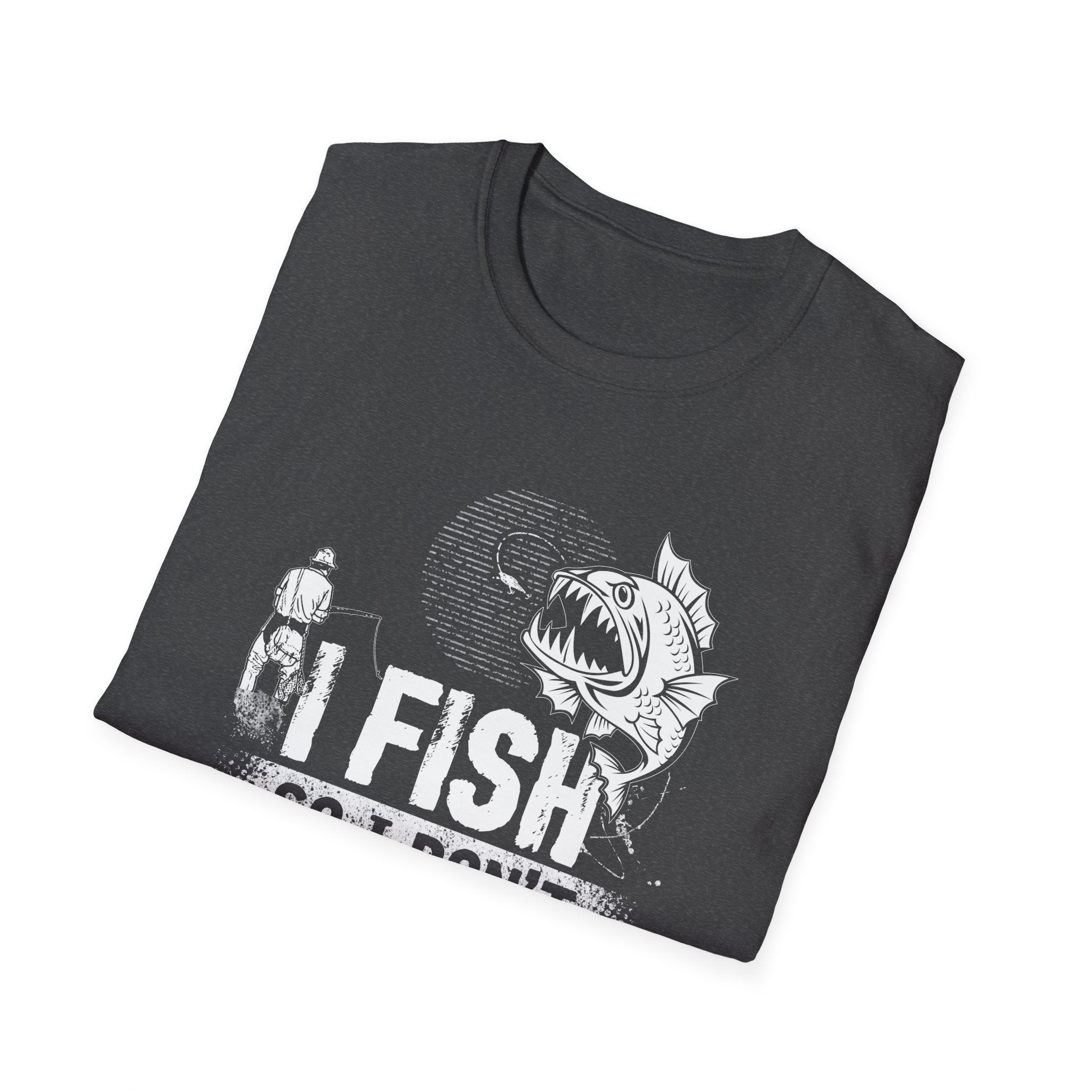 Funny Fishing T-Shirt - "I Fish So I Don't Choke People" - Unisex Softstyle Tee for Anglers
