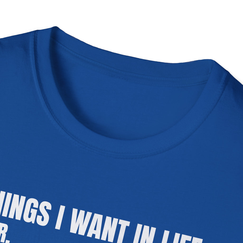 Hunting Life Unisex Softstyle T-Shirt - 8 Things I Want in Life Design
