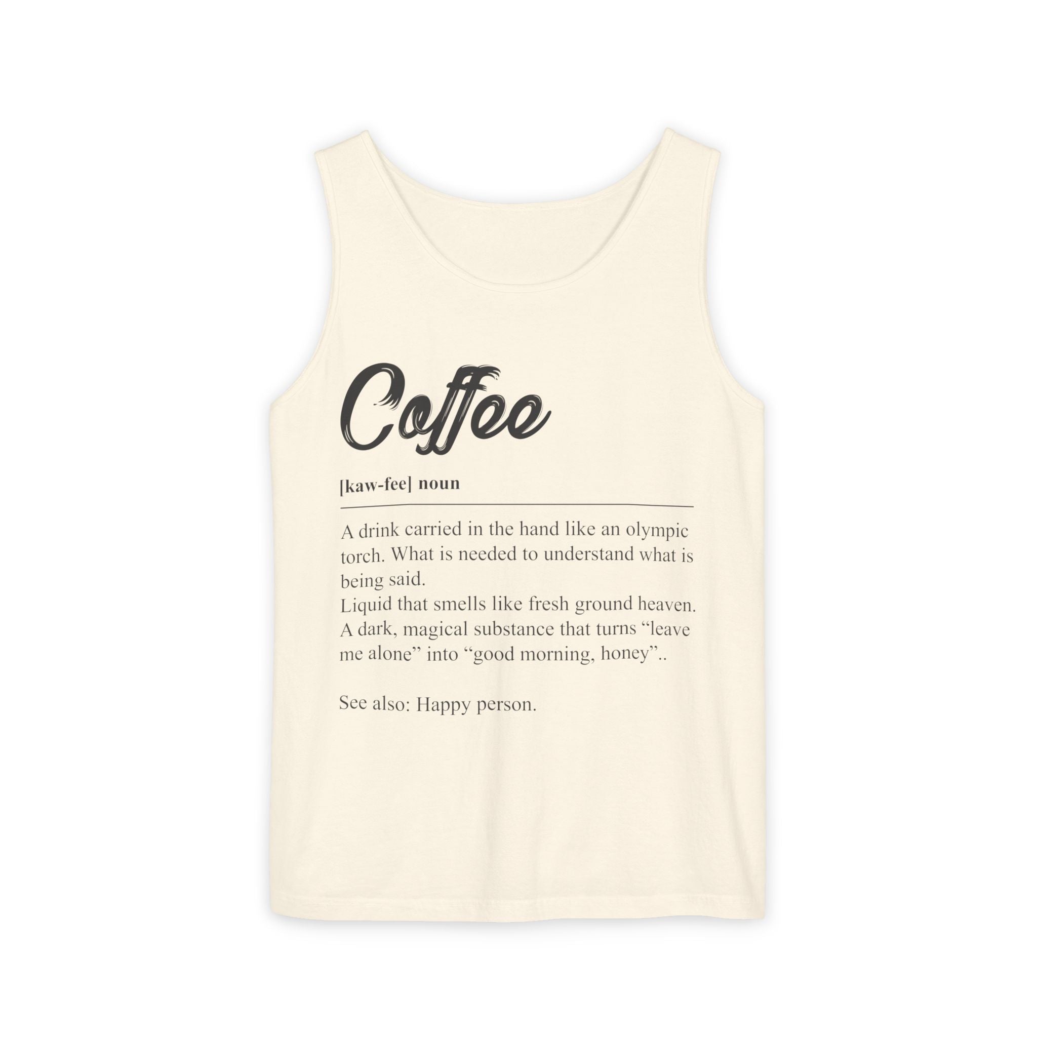 Coffee Definition Tank Top — Funny Coffee Lover Graphic Tank