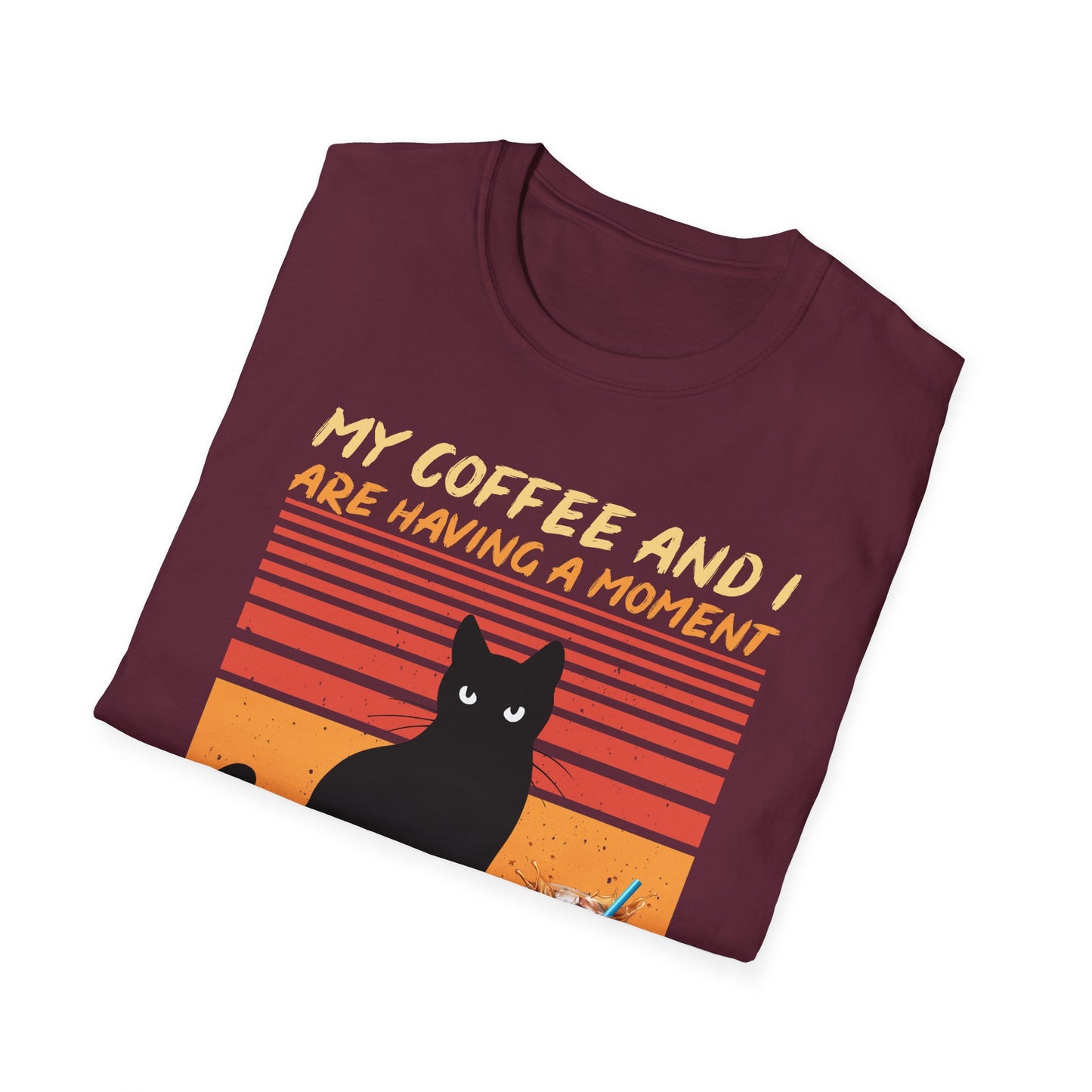 Vintage Cat Coffee T-Shirt | Funny Pet Lover Gift, Coffee Enthusiast Apparel, Casual Wear, Unisex Tee, Cat Mom Shirt