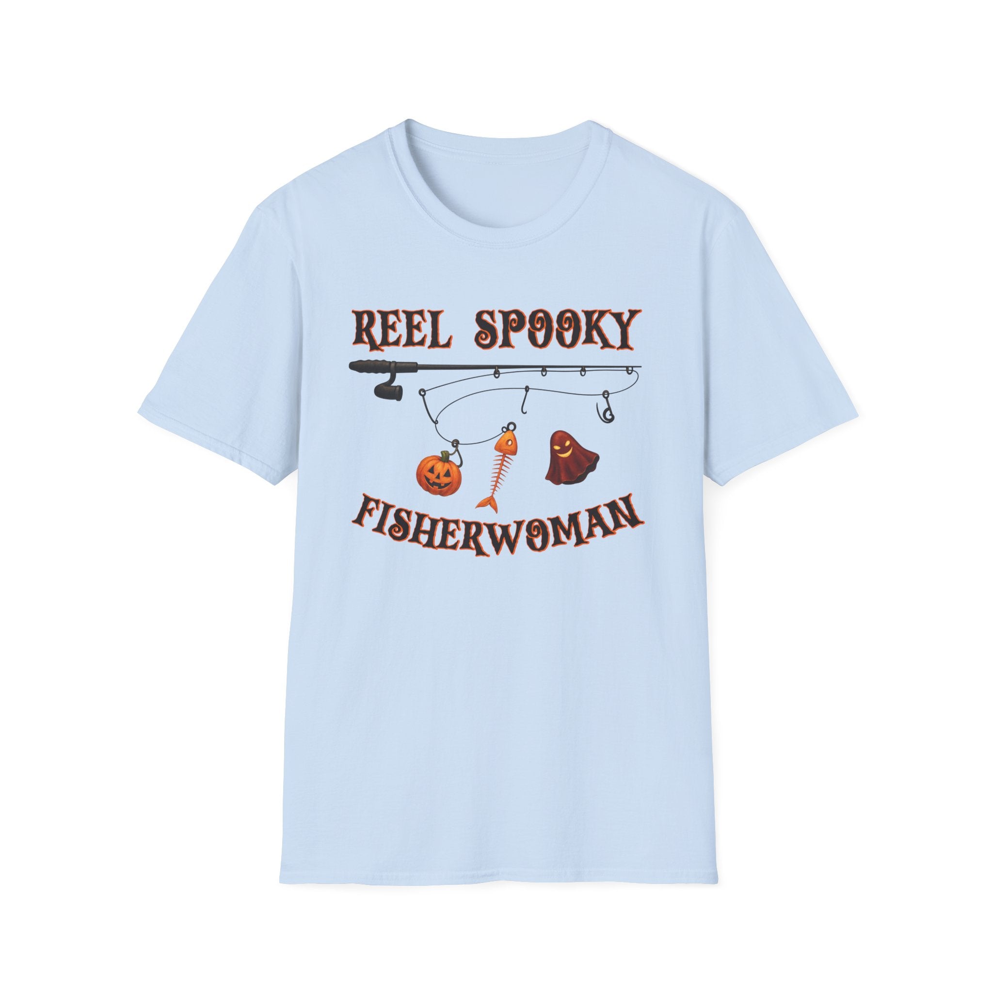 Reel Spooky Fisherwoman T-Shirt, Fishing Tee
