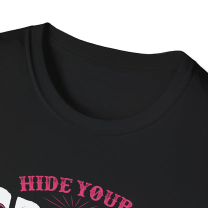 Fishing Lady T-Shirt - Hide Your Crazy & Act Like A Lady