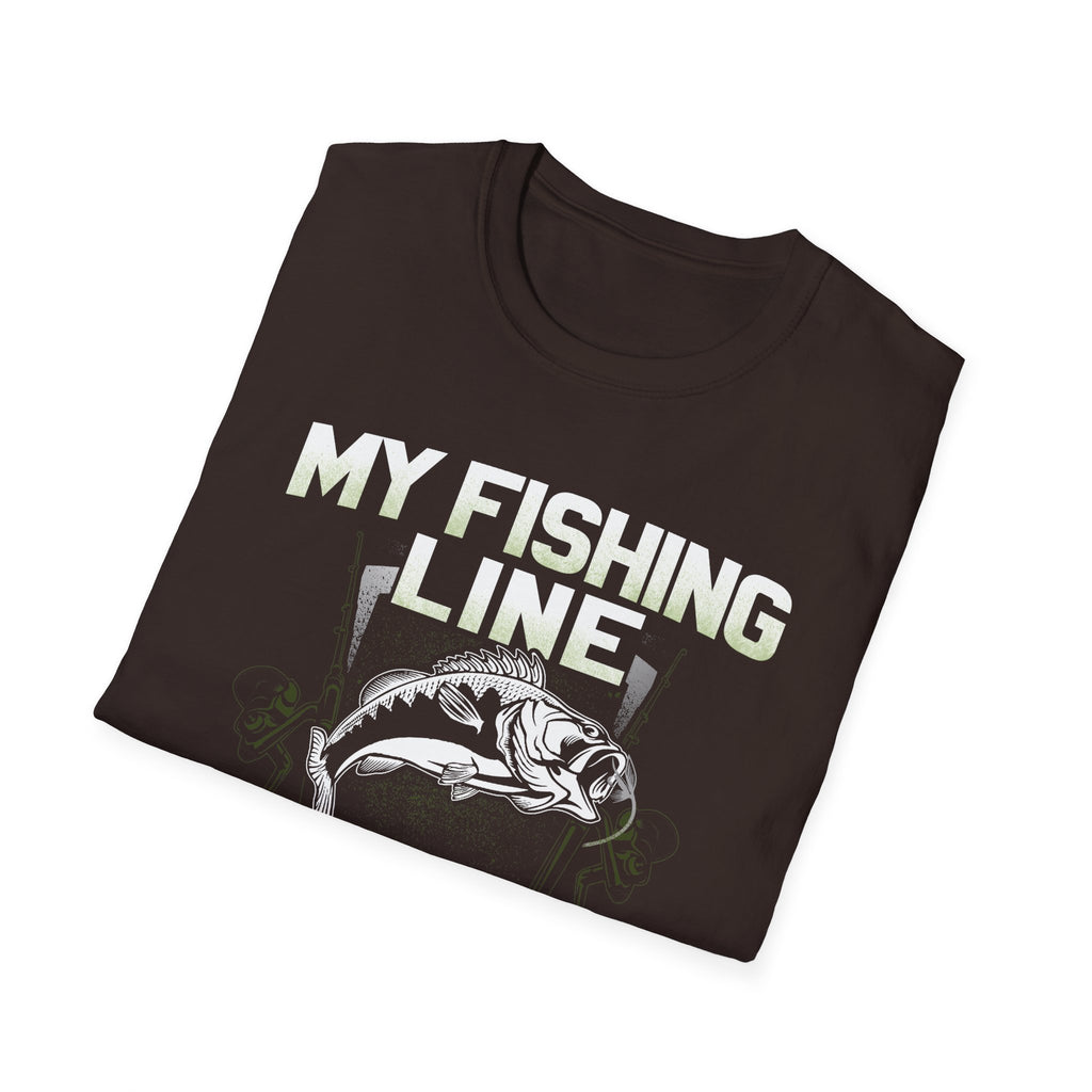 Funny Fishing T-Shirt - My Fishing Line Isn't The Only Thing I Get Wet - Unisex Softstyle Wear