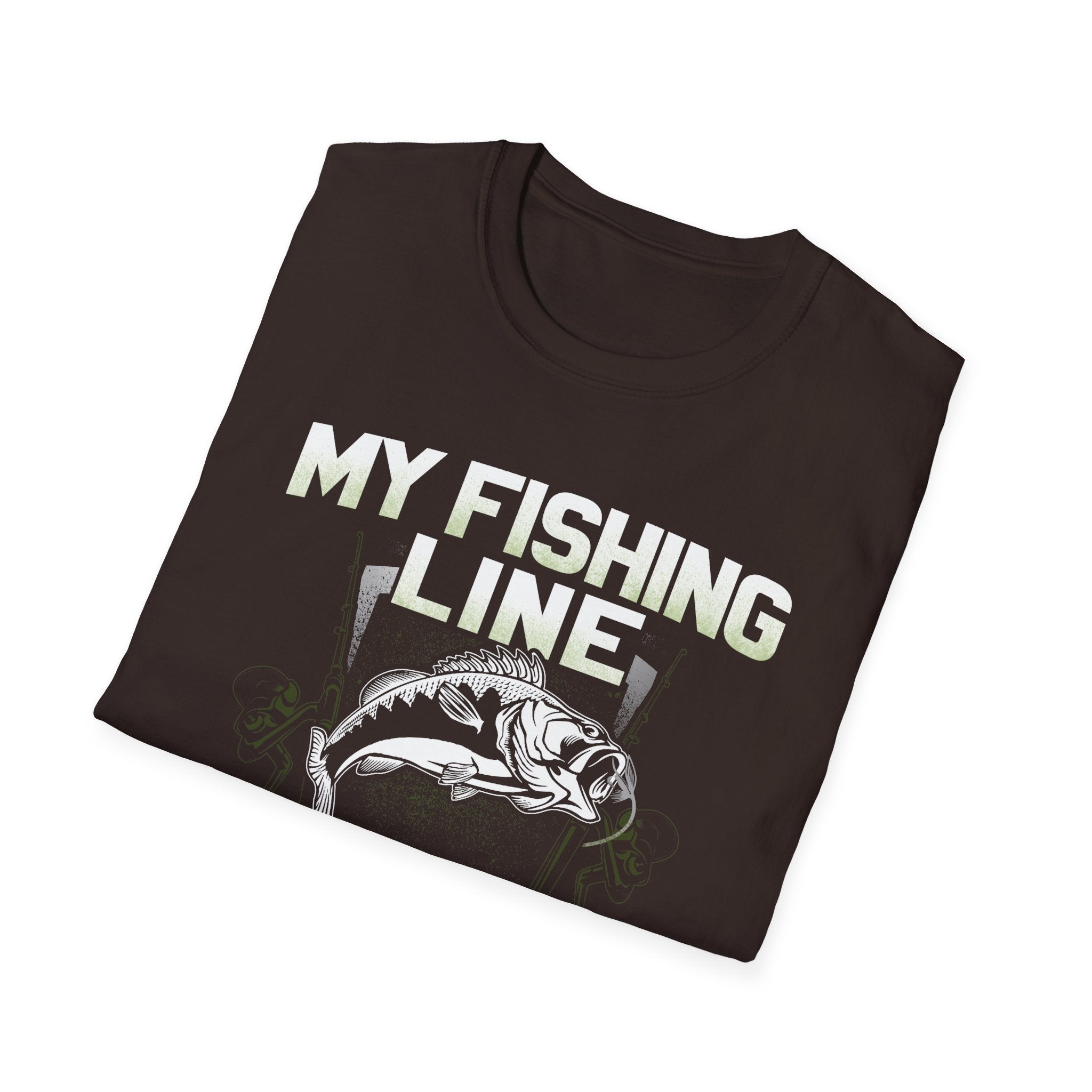 Funny Fishing T-Shirt - My Fishing Line Isn't The Only Thing I Get Wet - Unisex Softstyle Wear