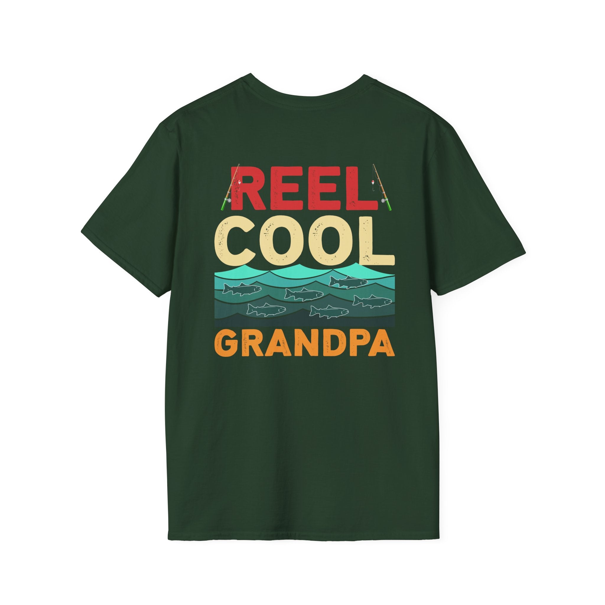 Reel Cool Grandpa T-Shirt, Fishing Gift, Unisex Softstyle Tee, Father's Day Apparel, Cool Grandpa Shirt, Outdoor Lifestyle Wear