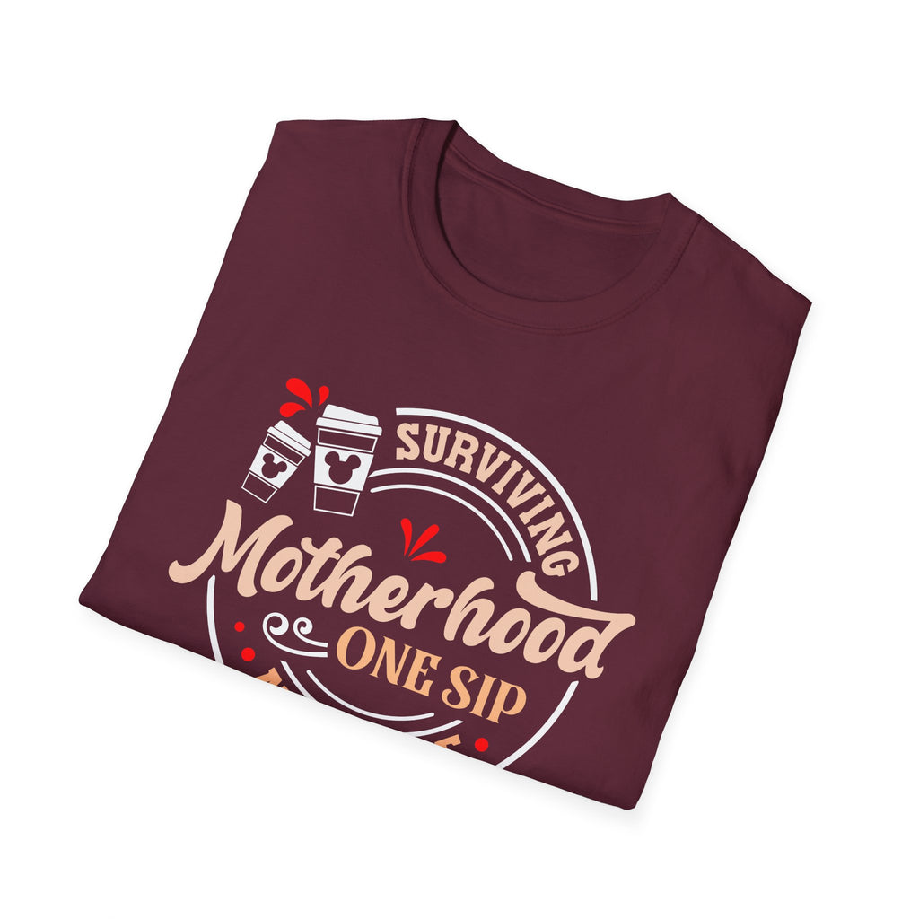 Surviving Motherhood One Sip at a Time Coffee T-Shirt