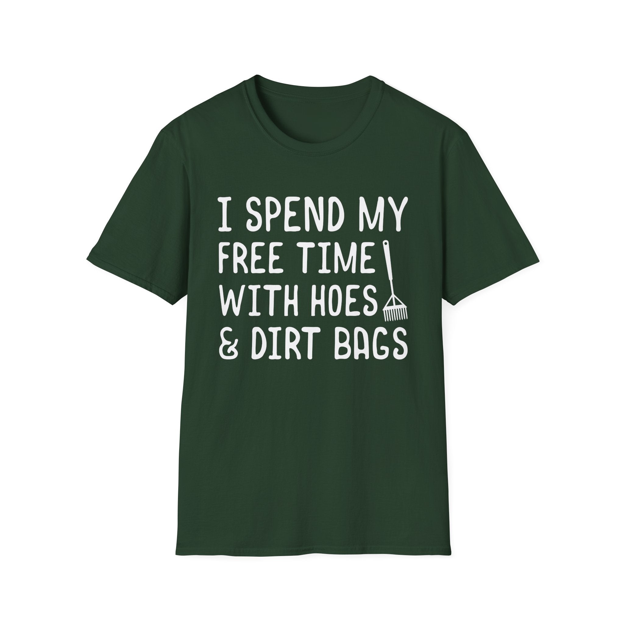 Gardening Humor Spend Free Time T-Shirt, Fun Gardening Gift, Unisex Tee for Plant Lovers, Birthday Present, Funny Quote Shirt